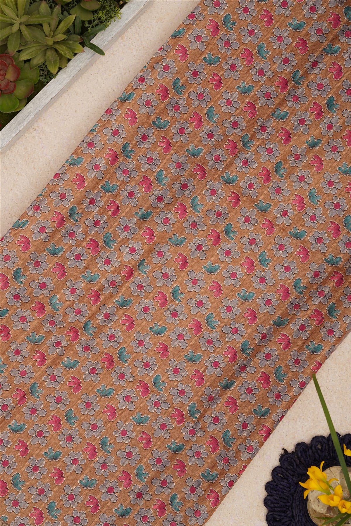 Bhagalpur Tussar Silk Olive Green Saree