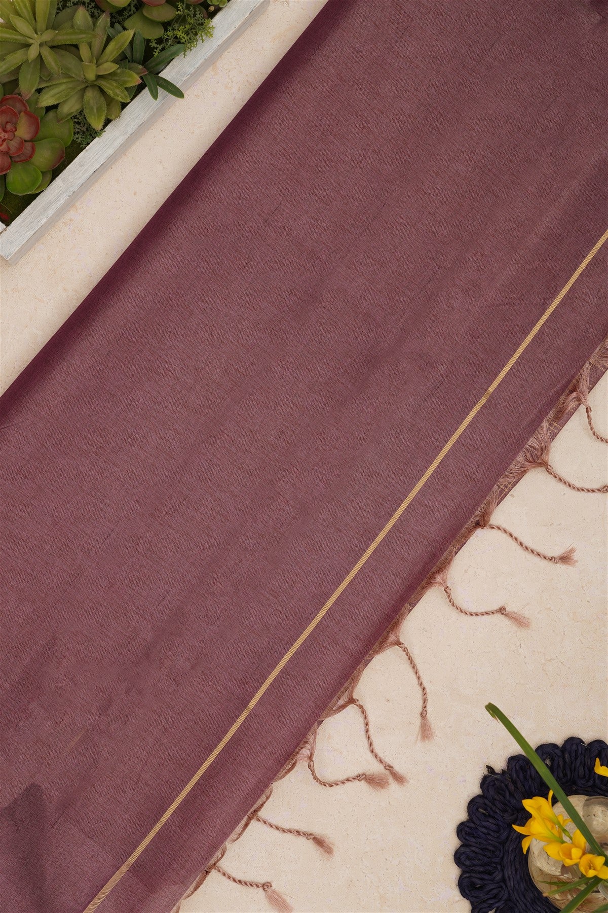 Bhagalpur Tussar Silk Light Purple Saree