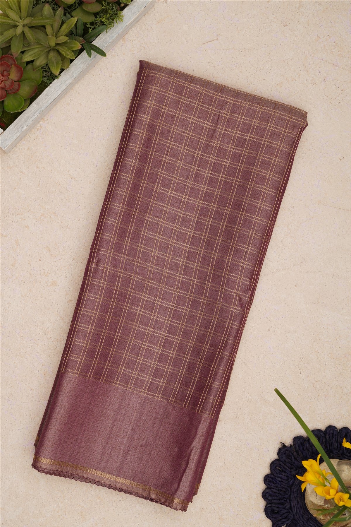 Bhagalpur Tussar Silk Light Purple Saree