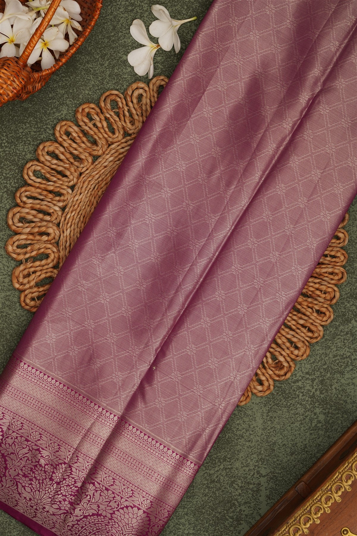 Semi Pattu Silk Blend Dual Shade Saree