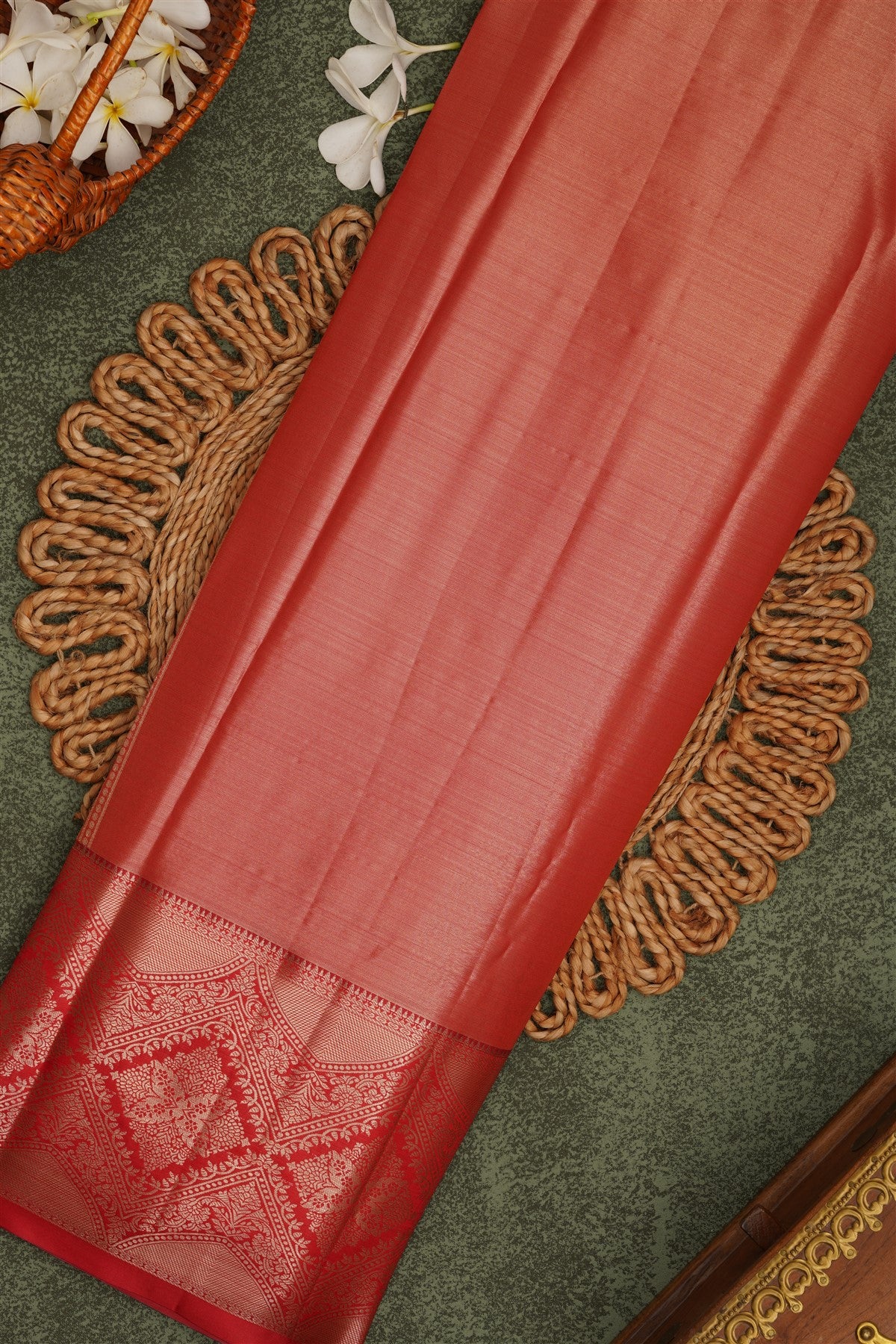 Semi Pattu Silk Blend Sea Blue Saree