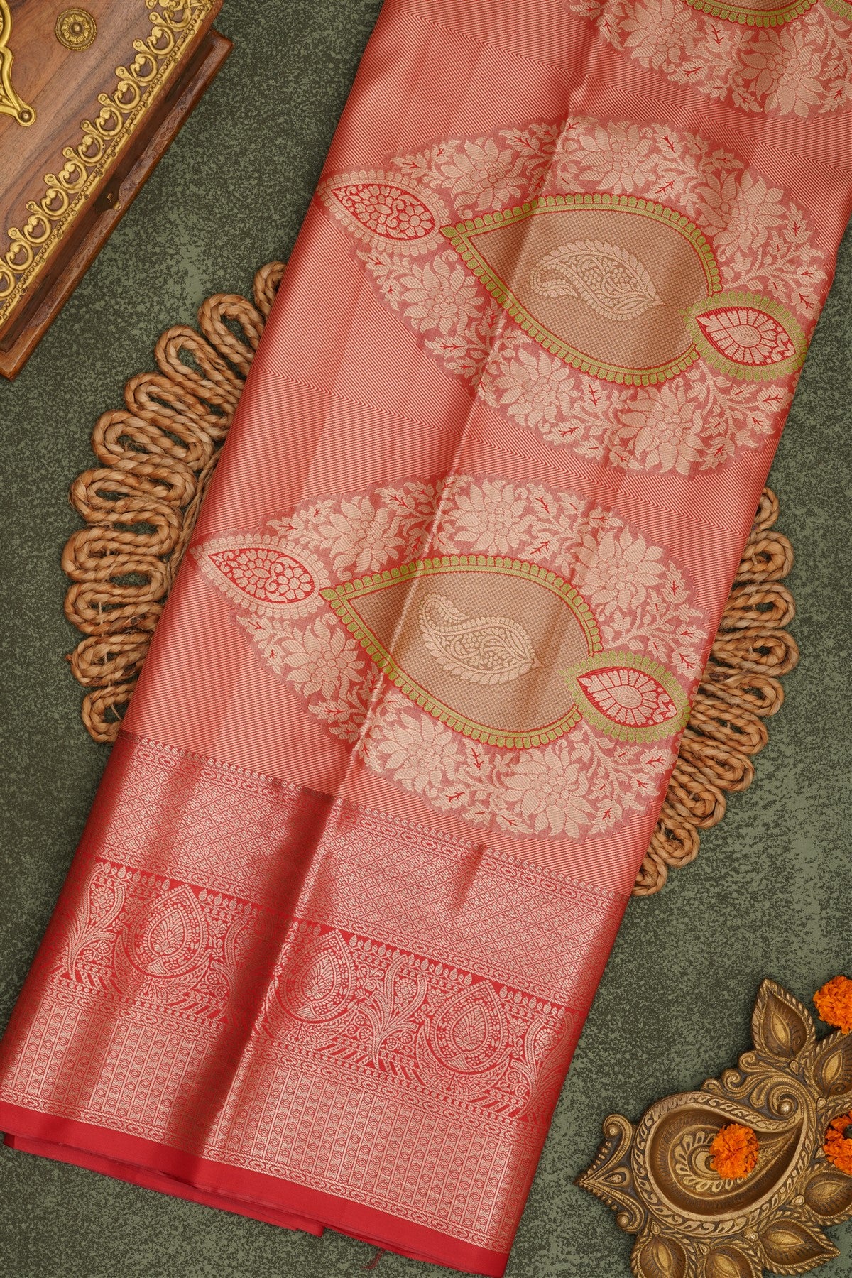 Semi Pattu Silk Blend Hf Zari Saree