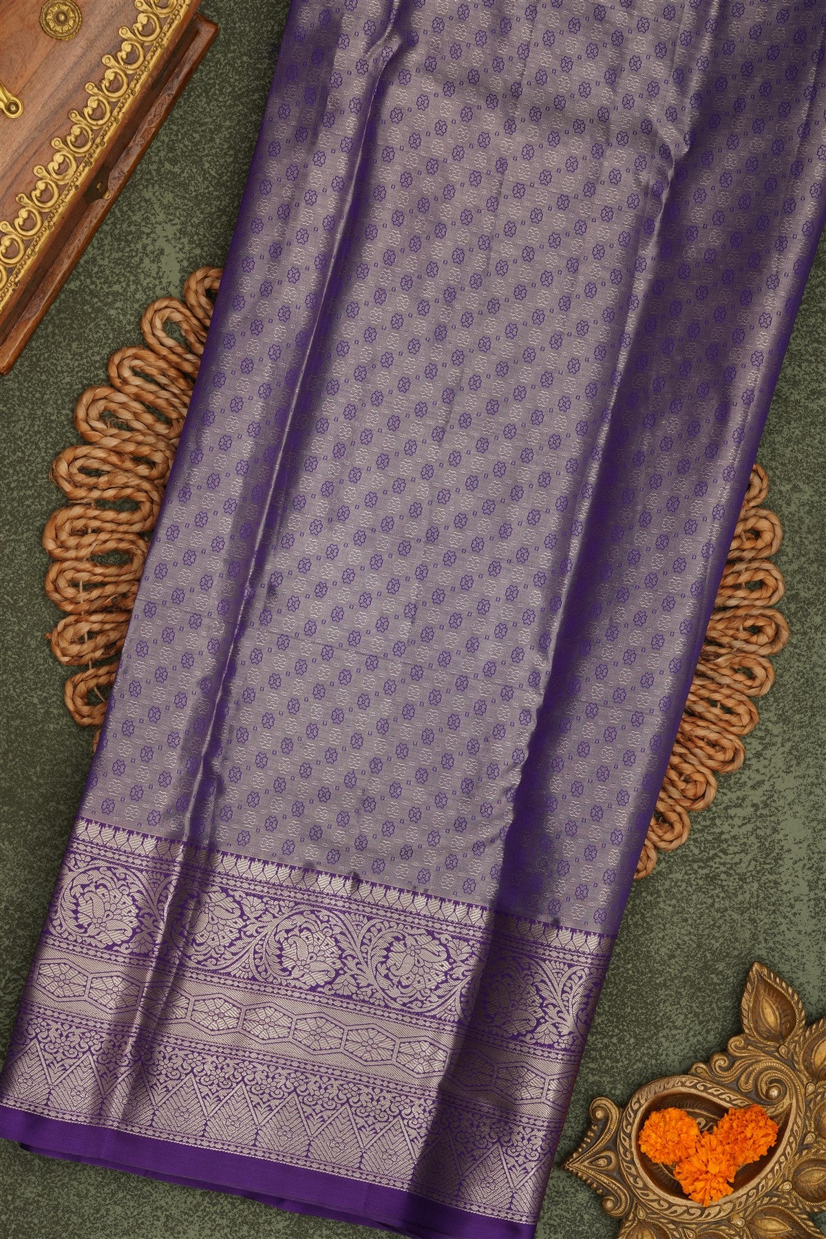 Semi Pattu Silk Blend Light Pink Saree