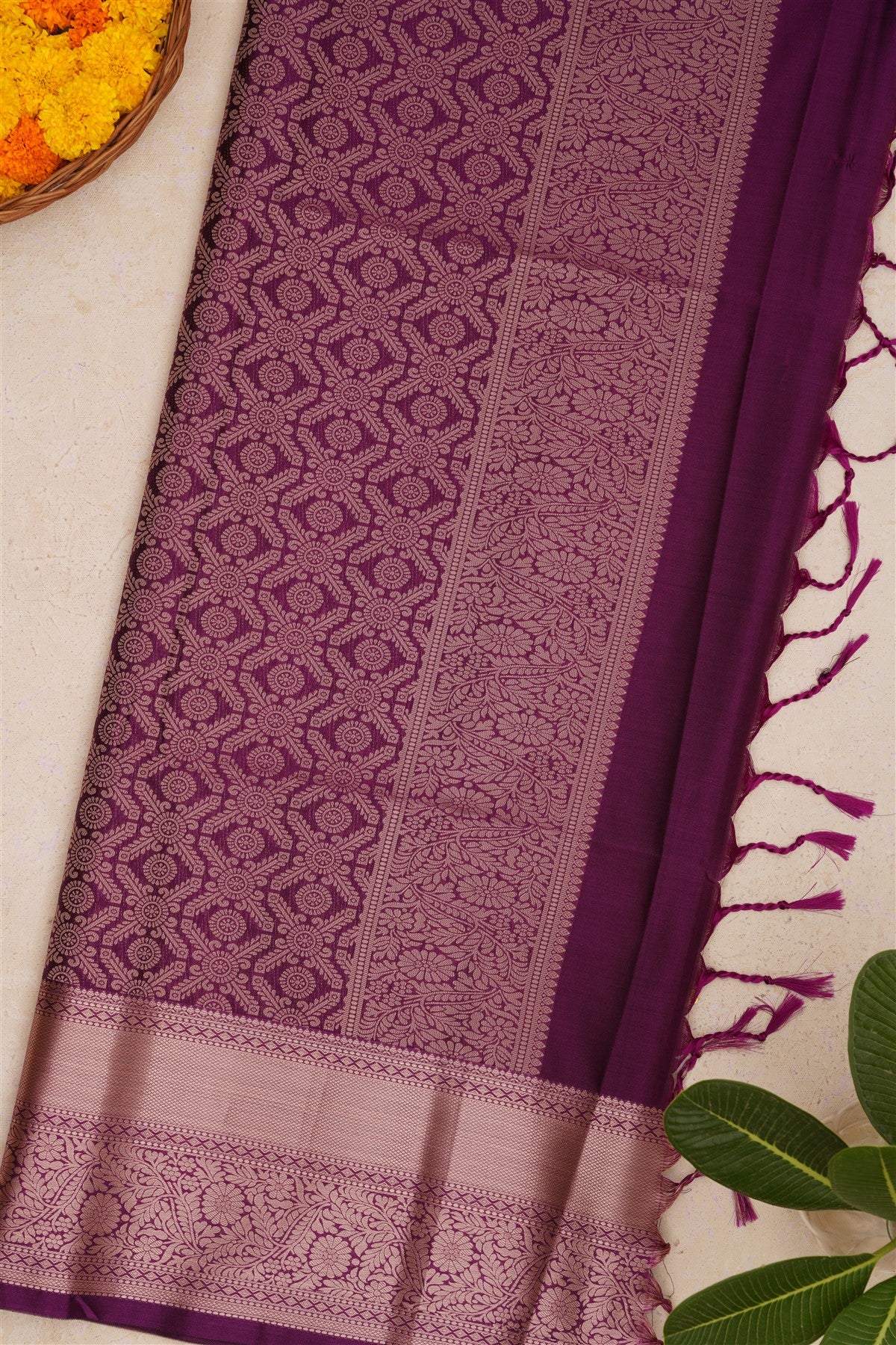Soft Silk Olive Green Saree