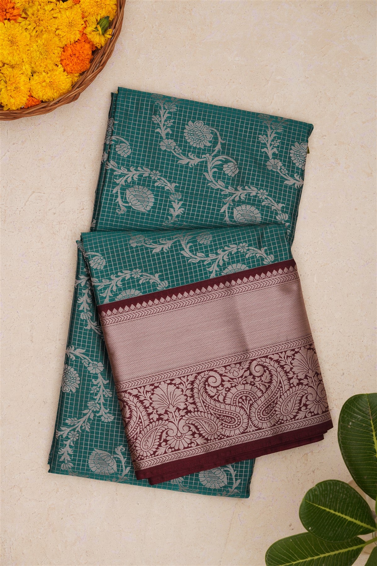 Soft Silk Teal Saree