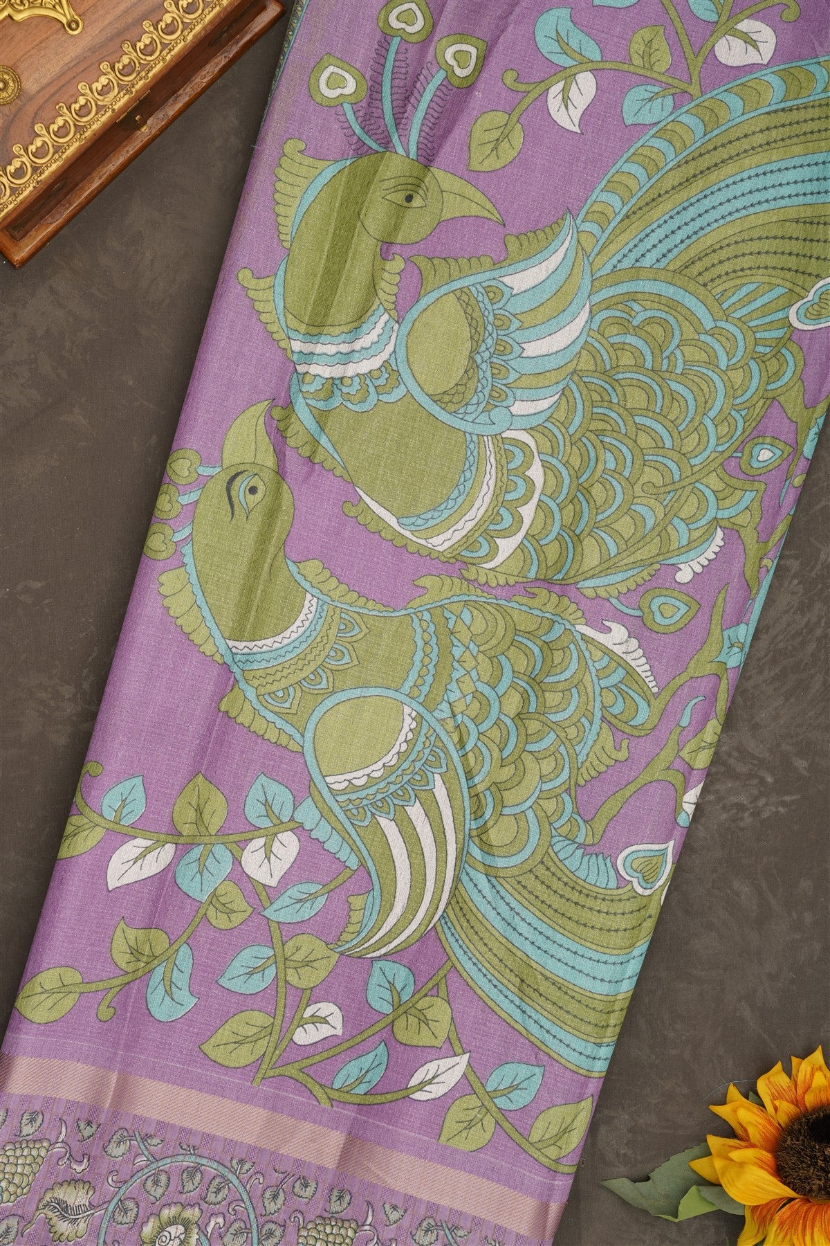Fancy Jute Silk Light Green Saree