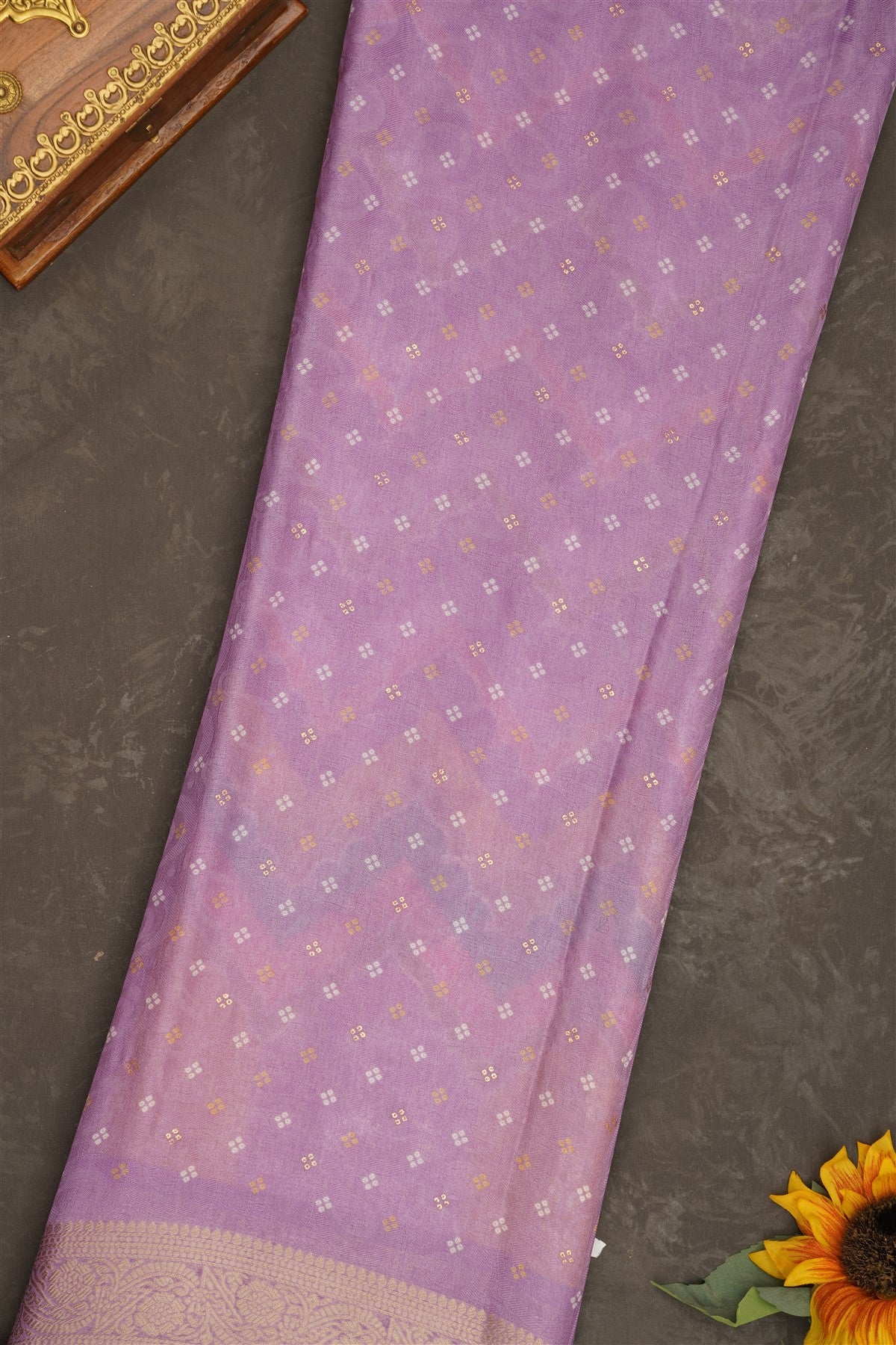 Fancy Georgette Lavender Saree