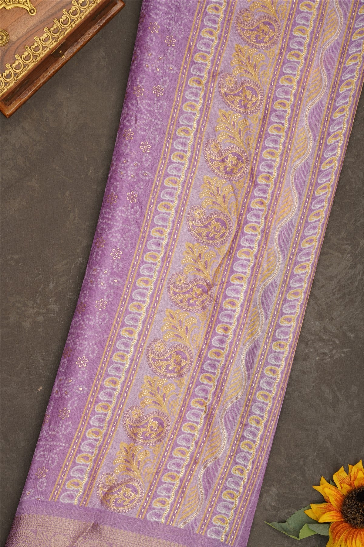 Fancy Georgette Lavender Saree