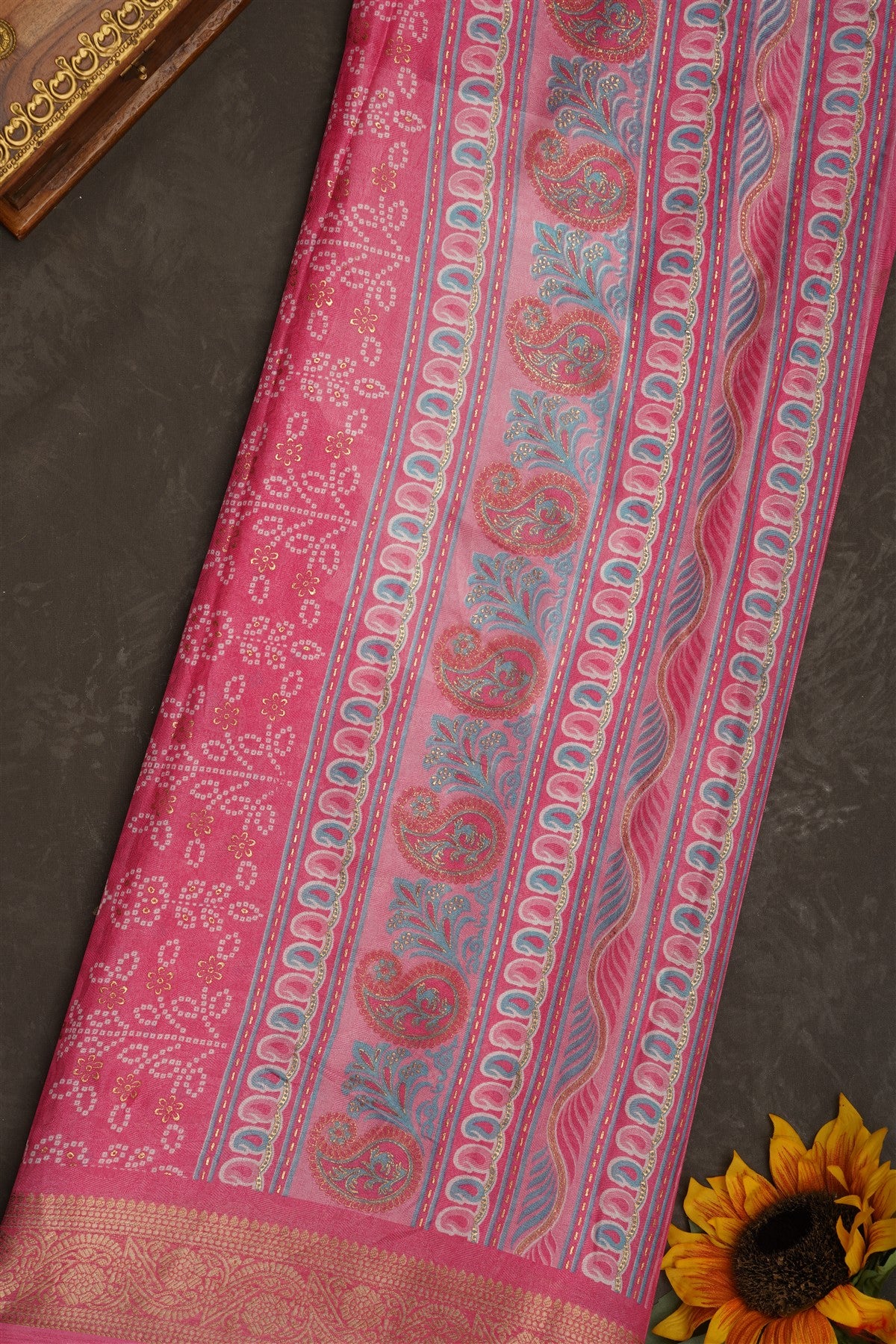 Fancy Georgette Light Pink Saree