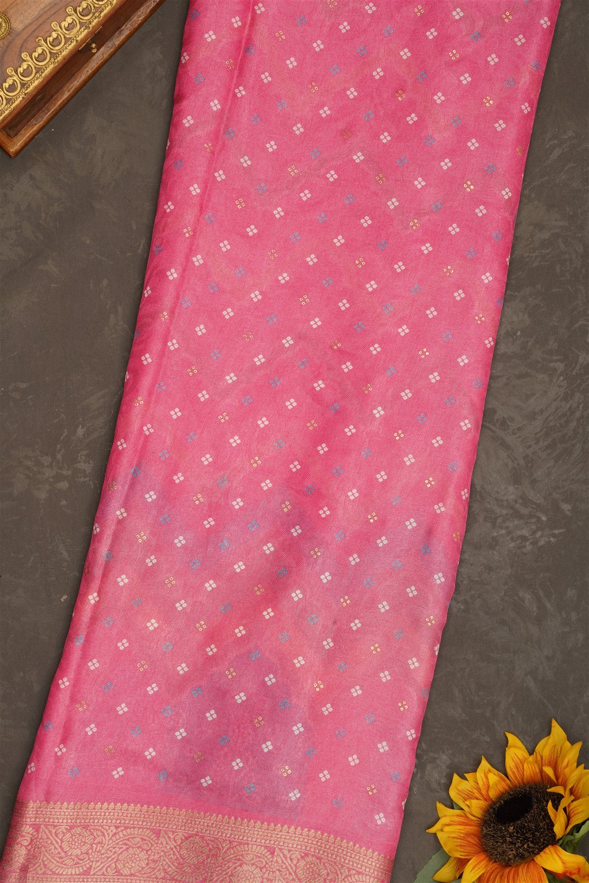 Fancy Georgette Light Pink Saree