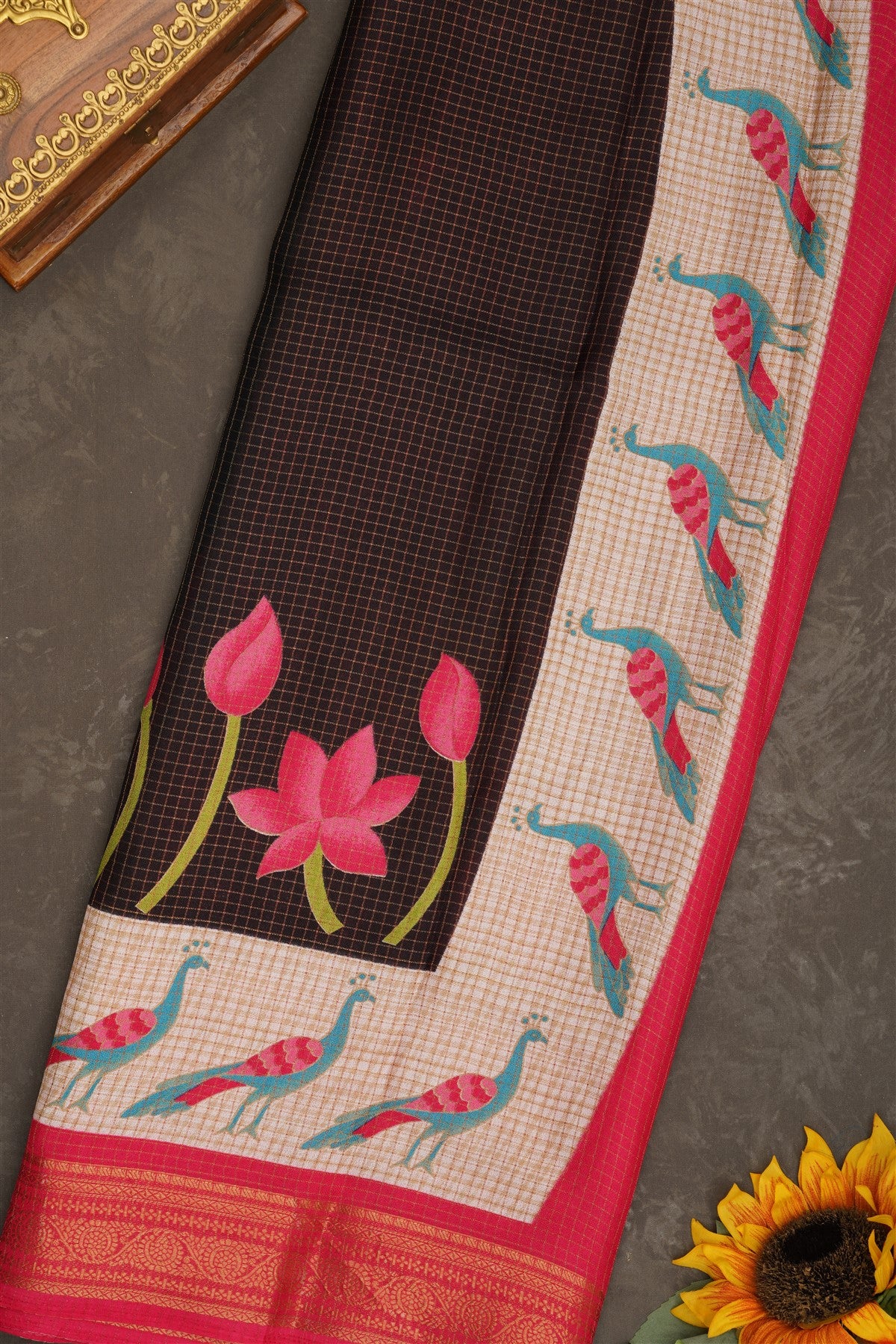 Fancy Georgette Black Saree