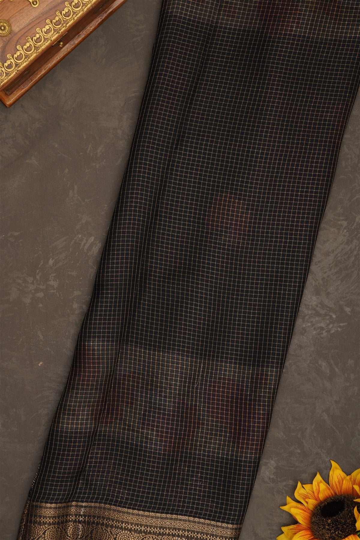 Fancy Georgette Black Saree