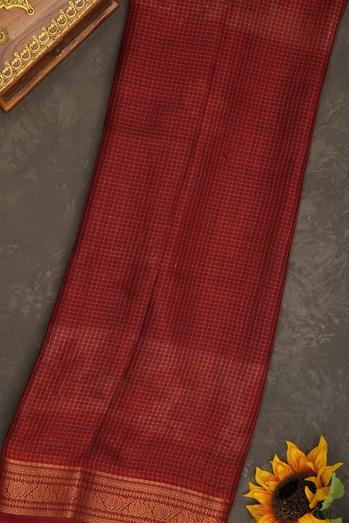 Fancy Georgette Maroon Saree