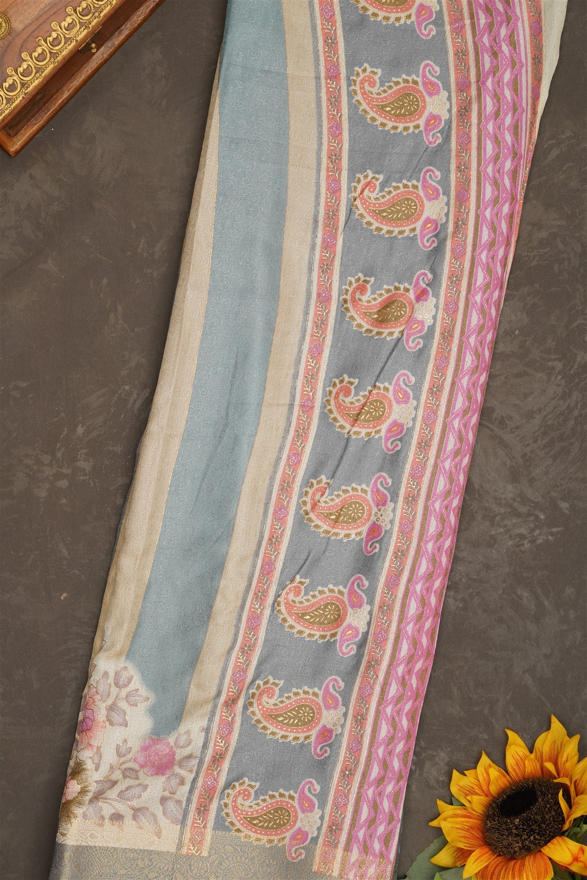 Fancy Georgette Multi Color Saree
