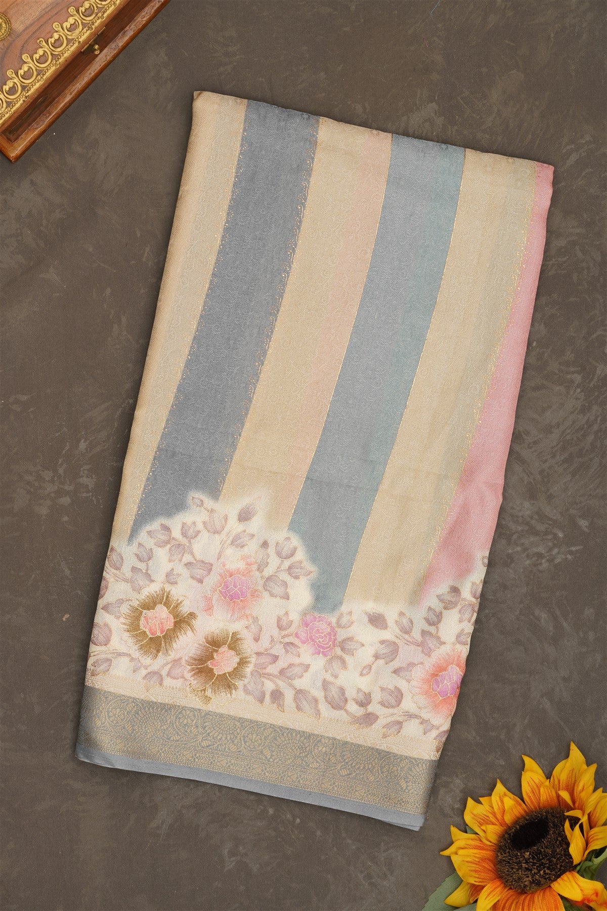 Fancy Georgette Multi Color Saree