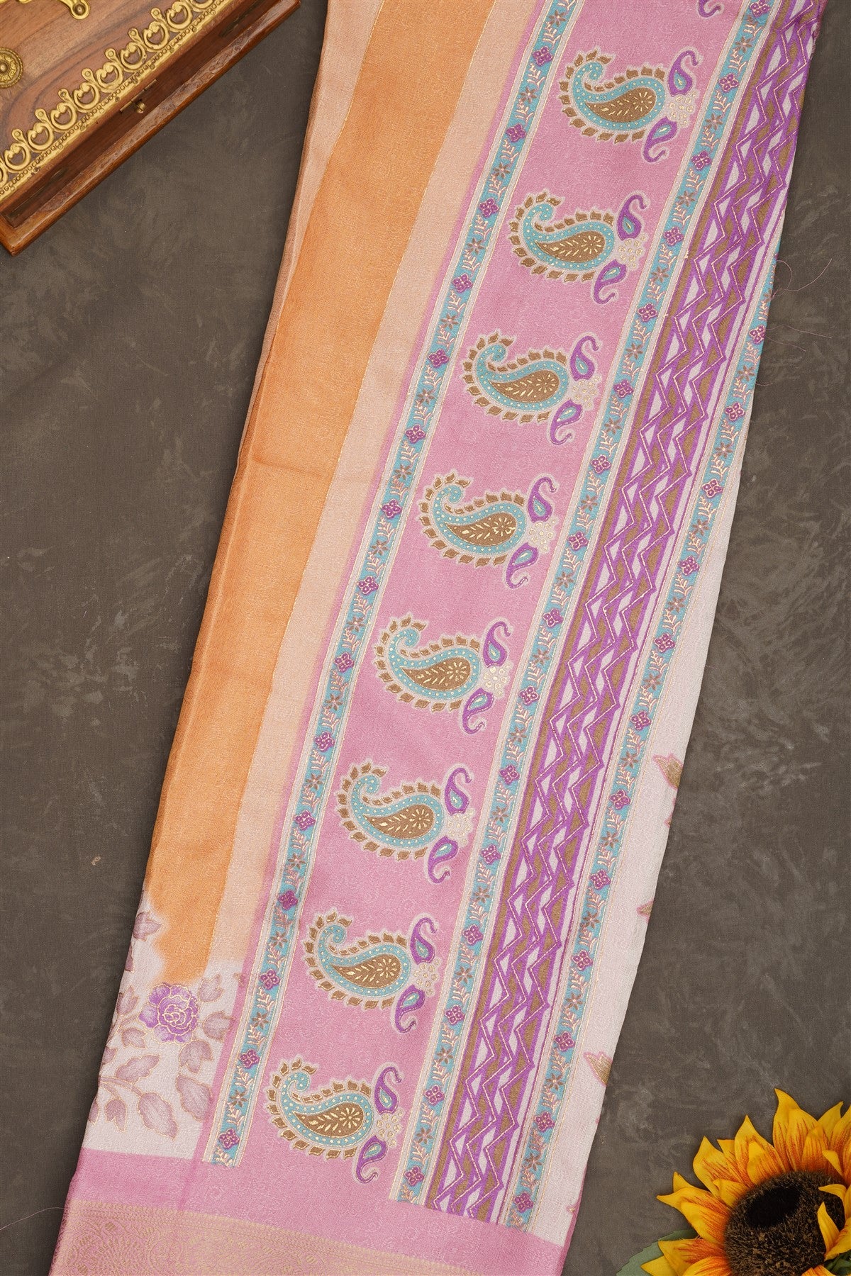 Fancy Georgette Multi Color Saree
