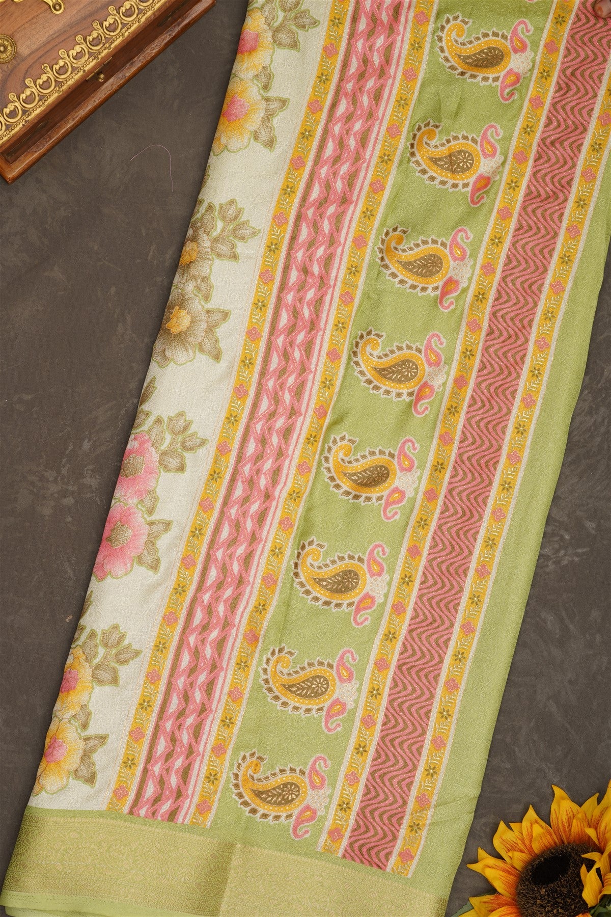 Fancy Georgette Multi Color Saree