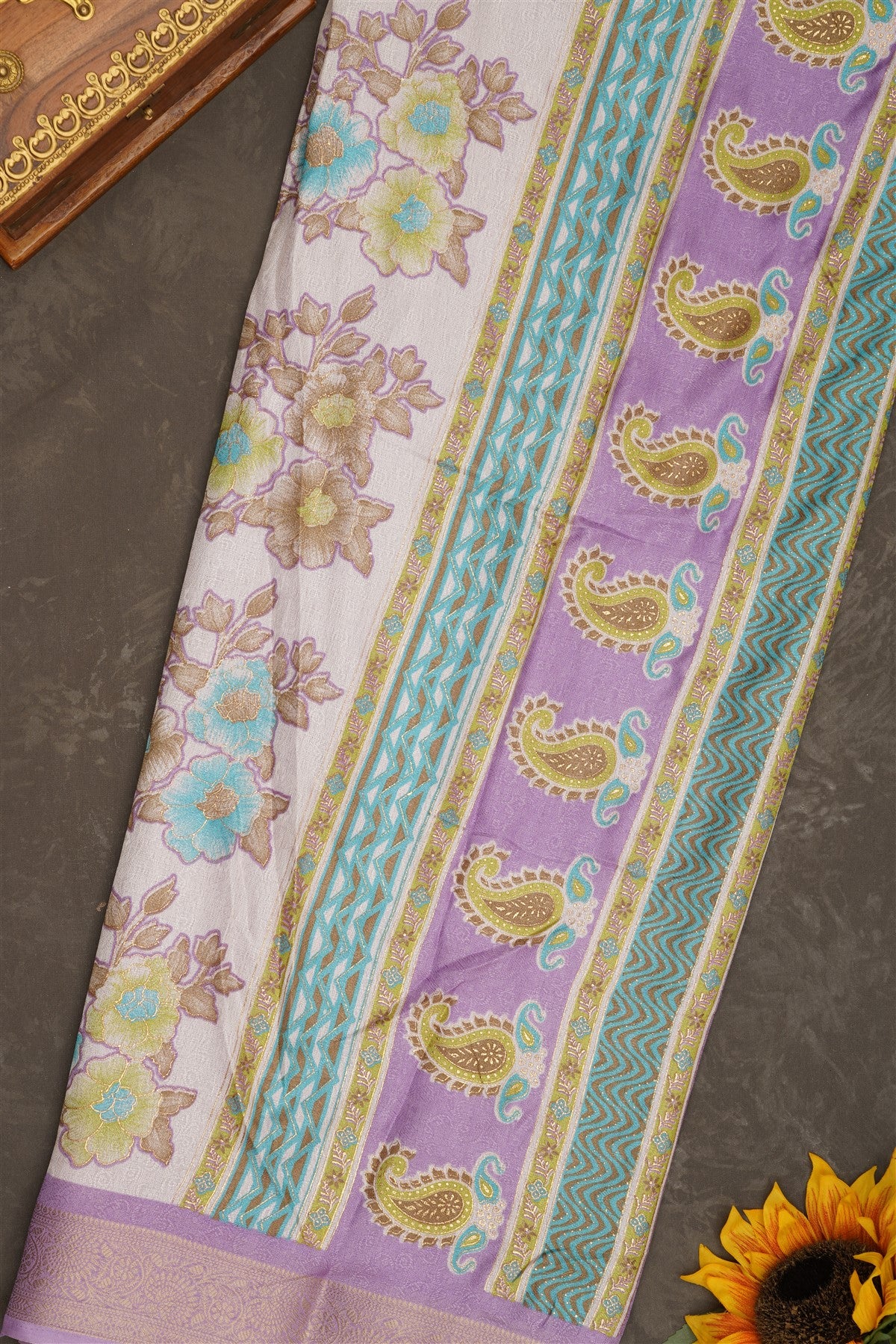 Fancy Georgette Multi Color Saree