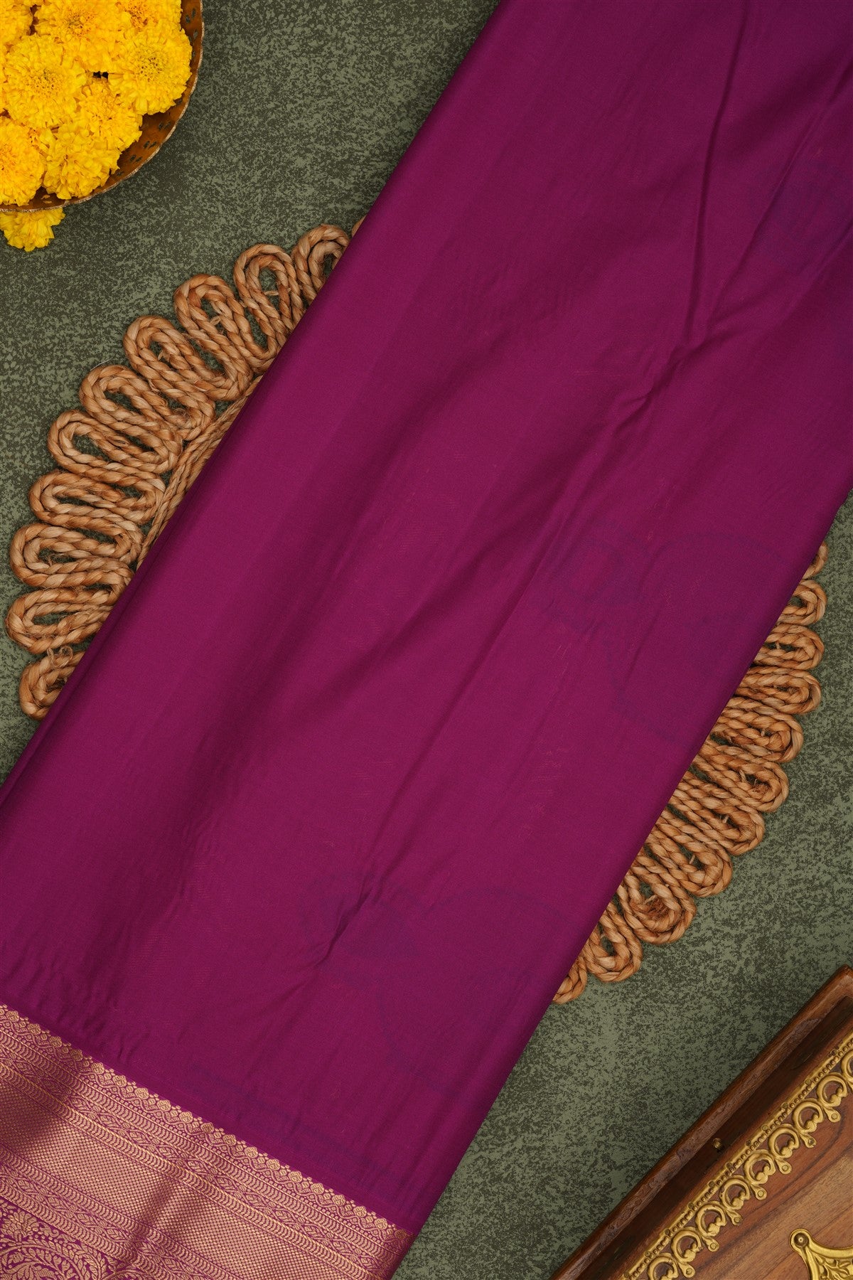 Semi Pattu Silk Blend Blue Saree