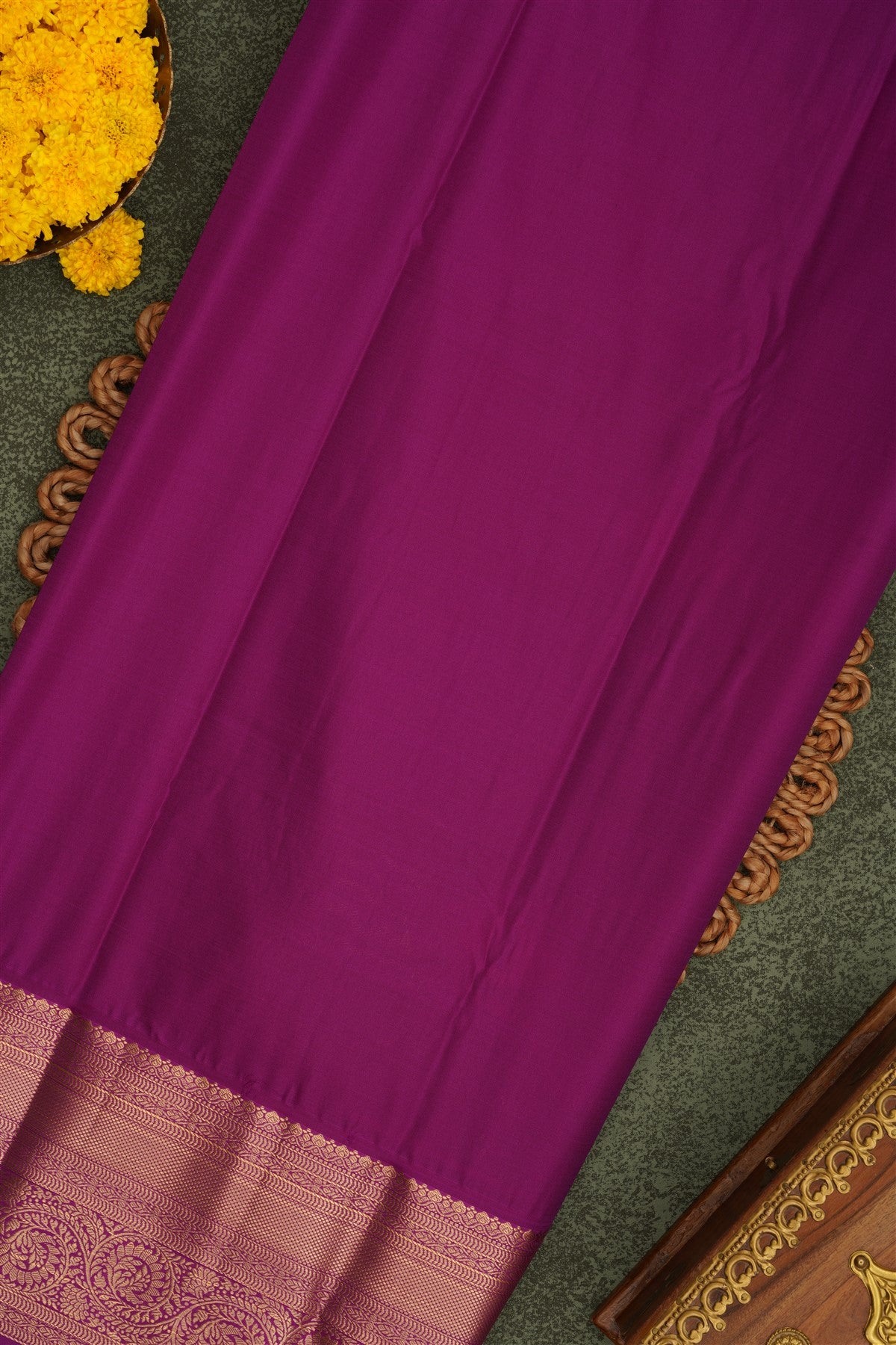 Semi Pattu Silk Blend Pink Saree
