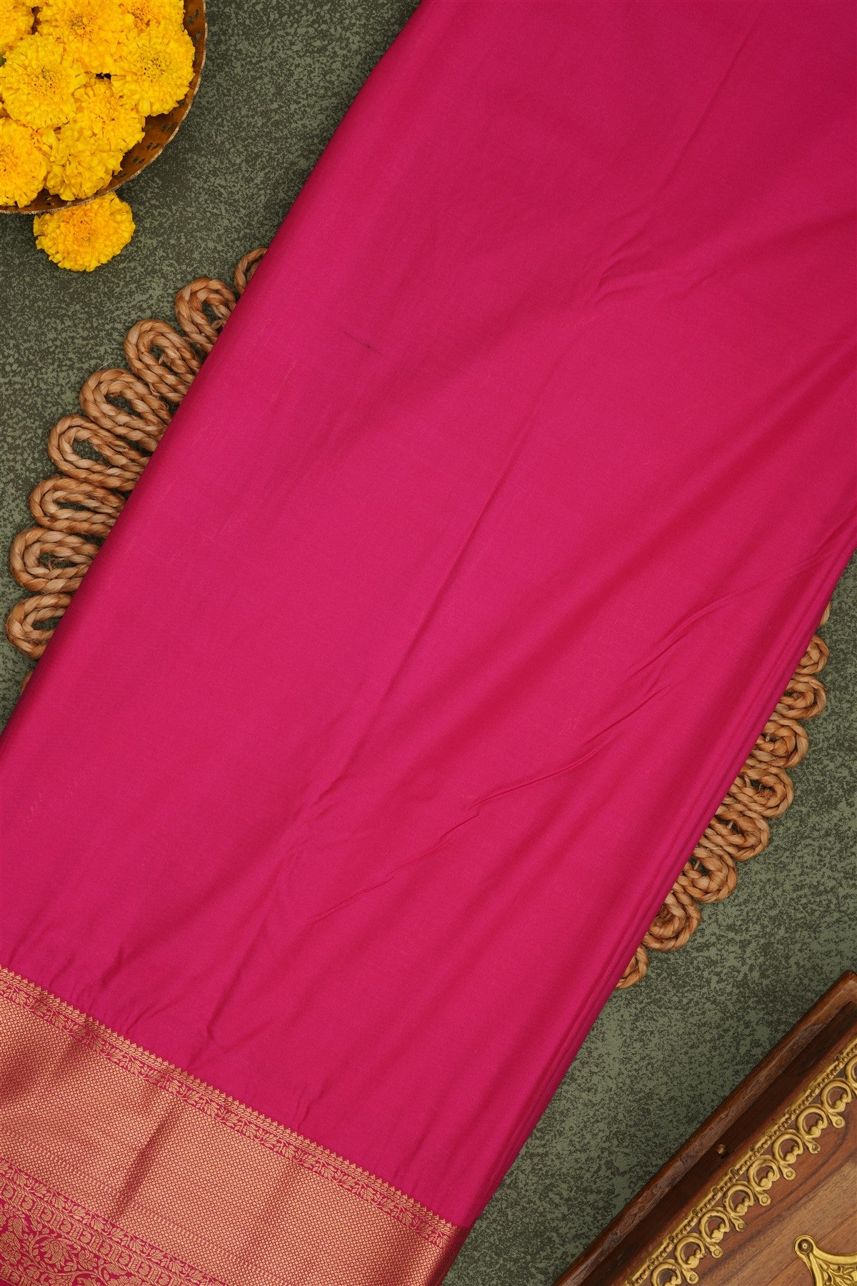 Semi Pattu Silk Blend Light Green Saree
