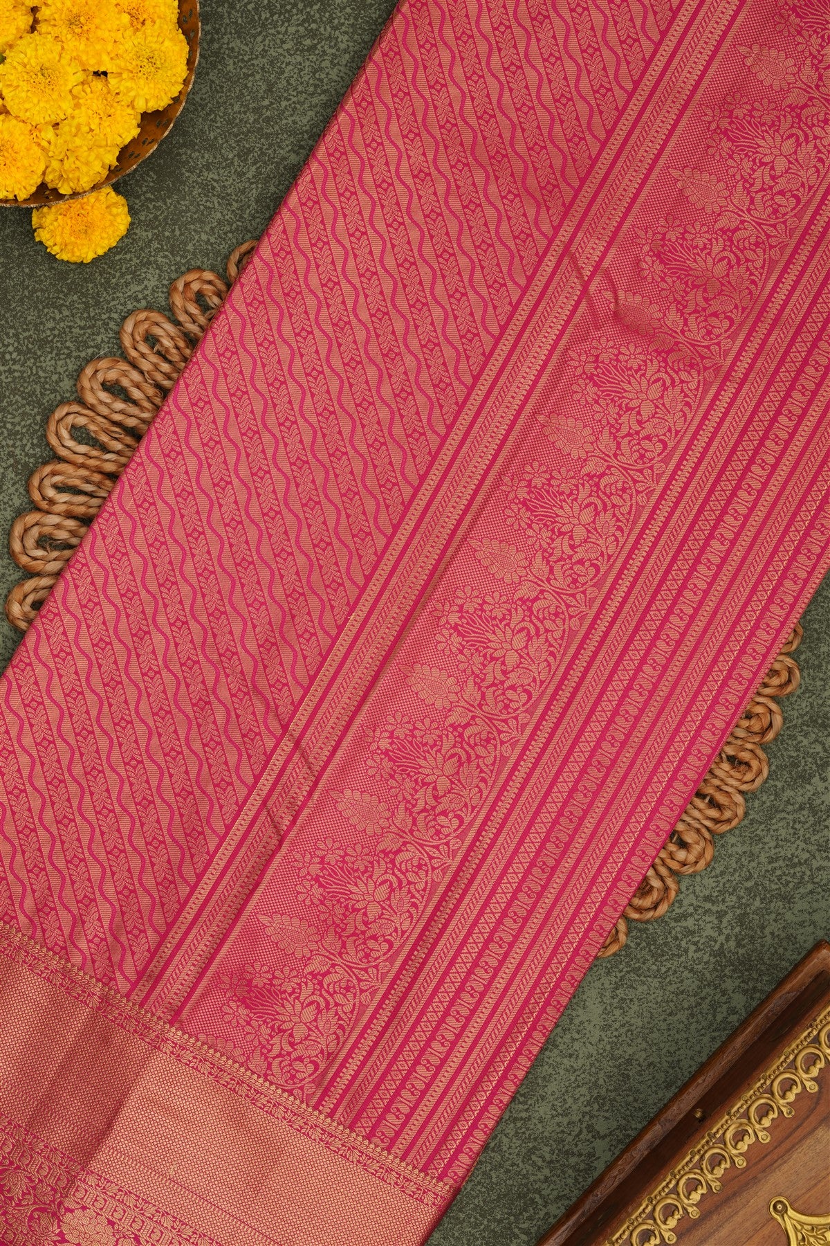 Semi Pattu Silk Blend Light Green Saree