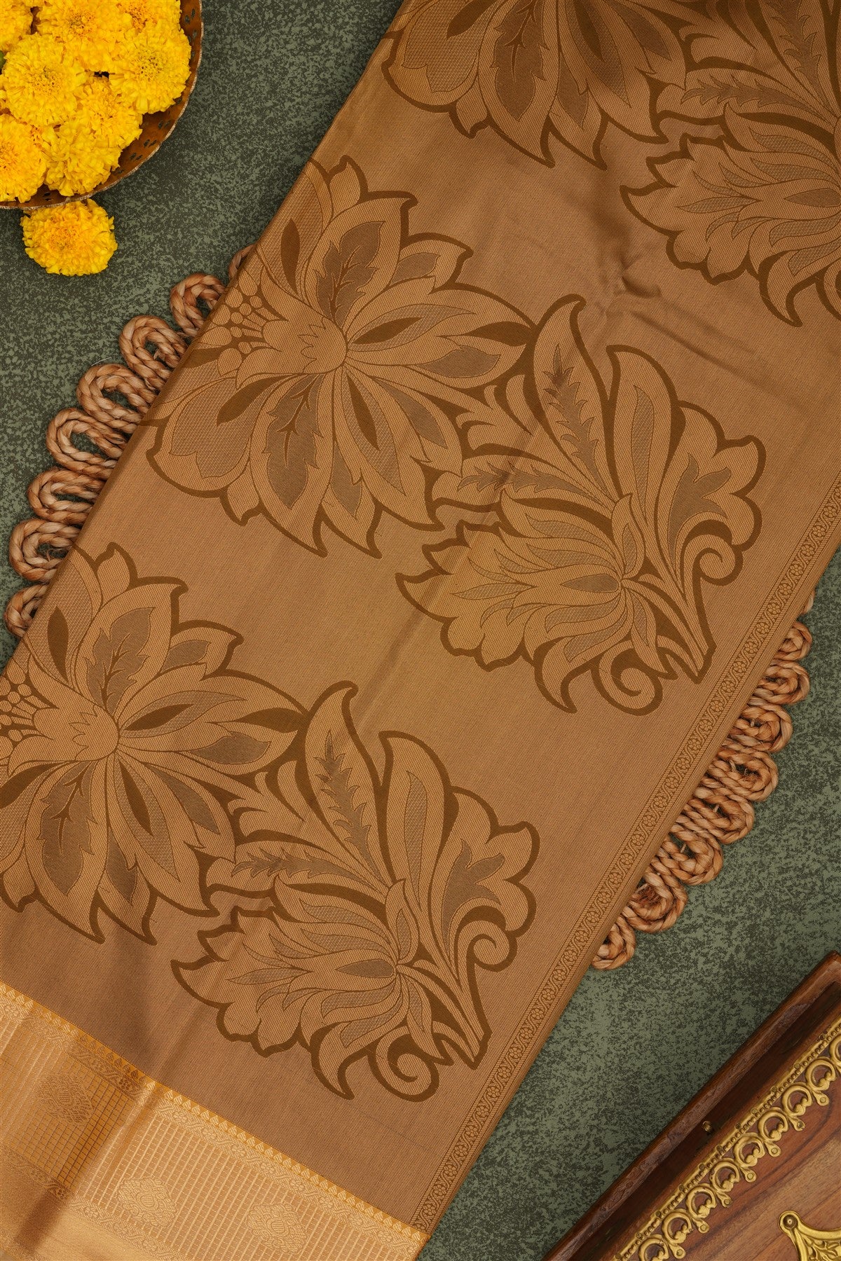 Semi Pattu Silk Blend Black Saree