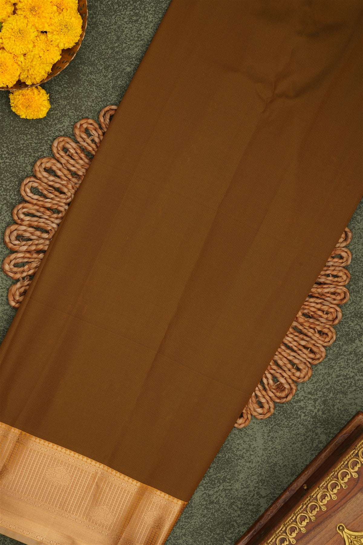 Semi Pattu Silk Blend Black Saree