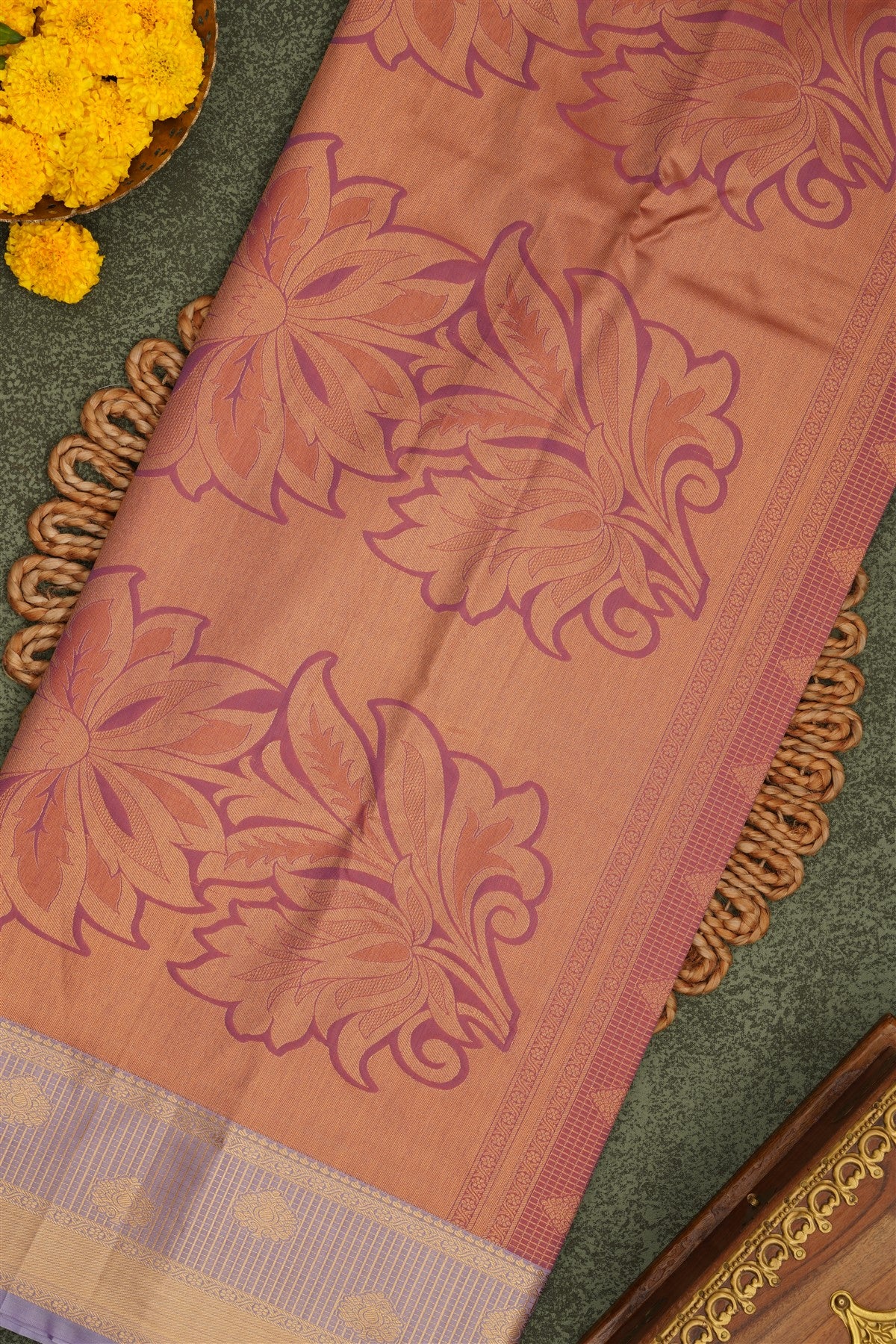 Semi Pattu Silk Blend Light Green Saree