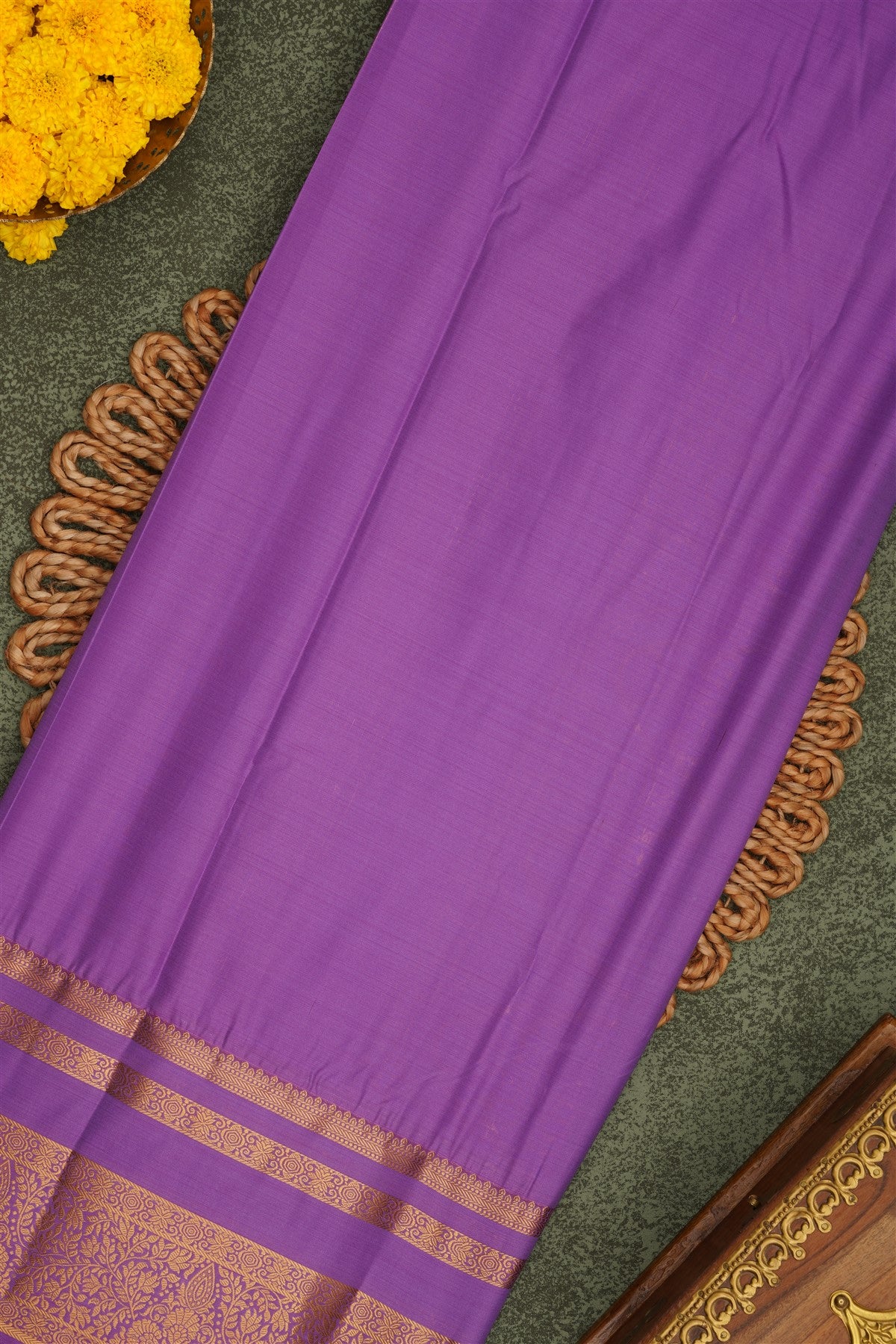 Semi Pattu Silk Blend Pink Saree