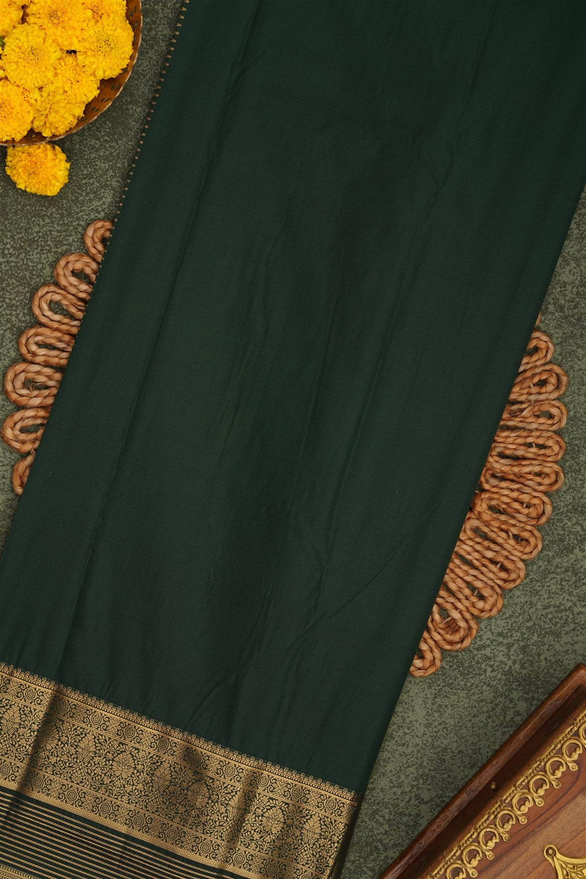 Semi Pattu Silk Blend Light Green Saree
