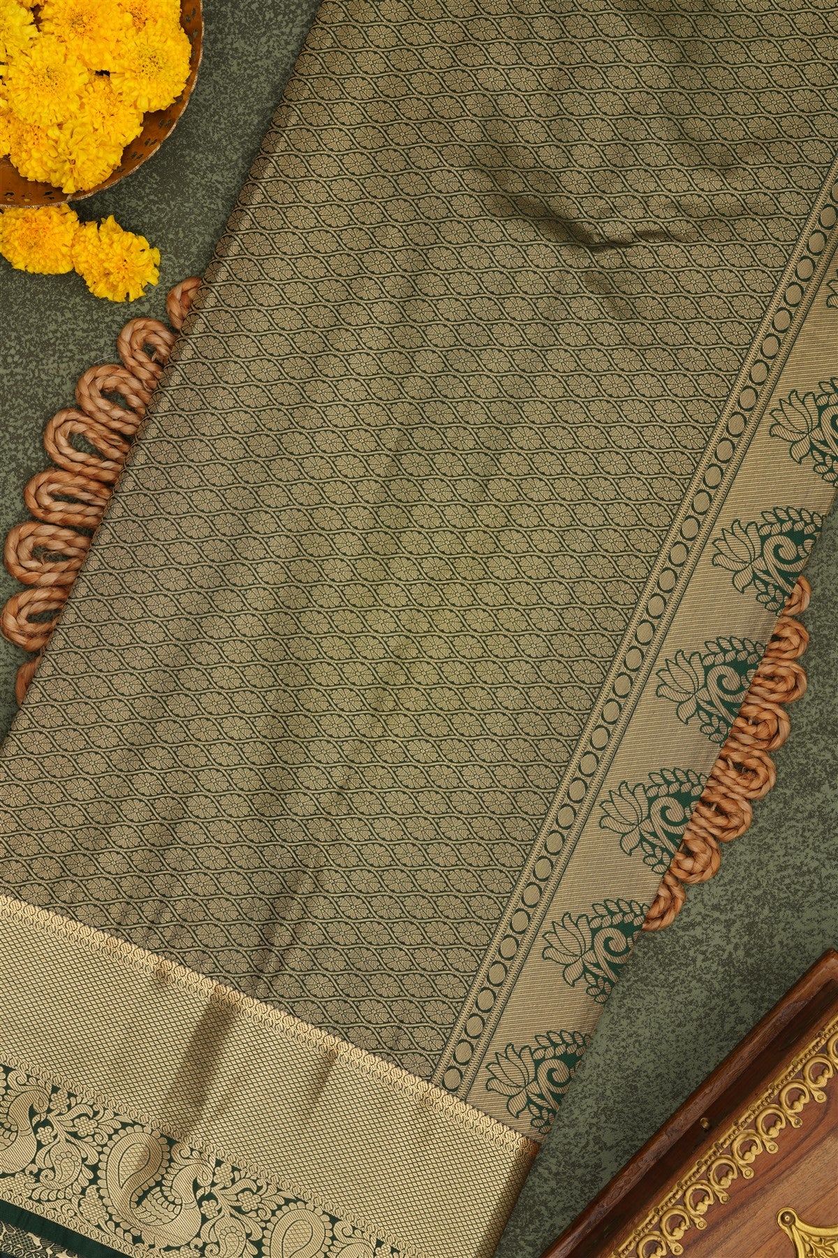 Semi Pattu Silk Blend Light Purple Saree