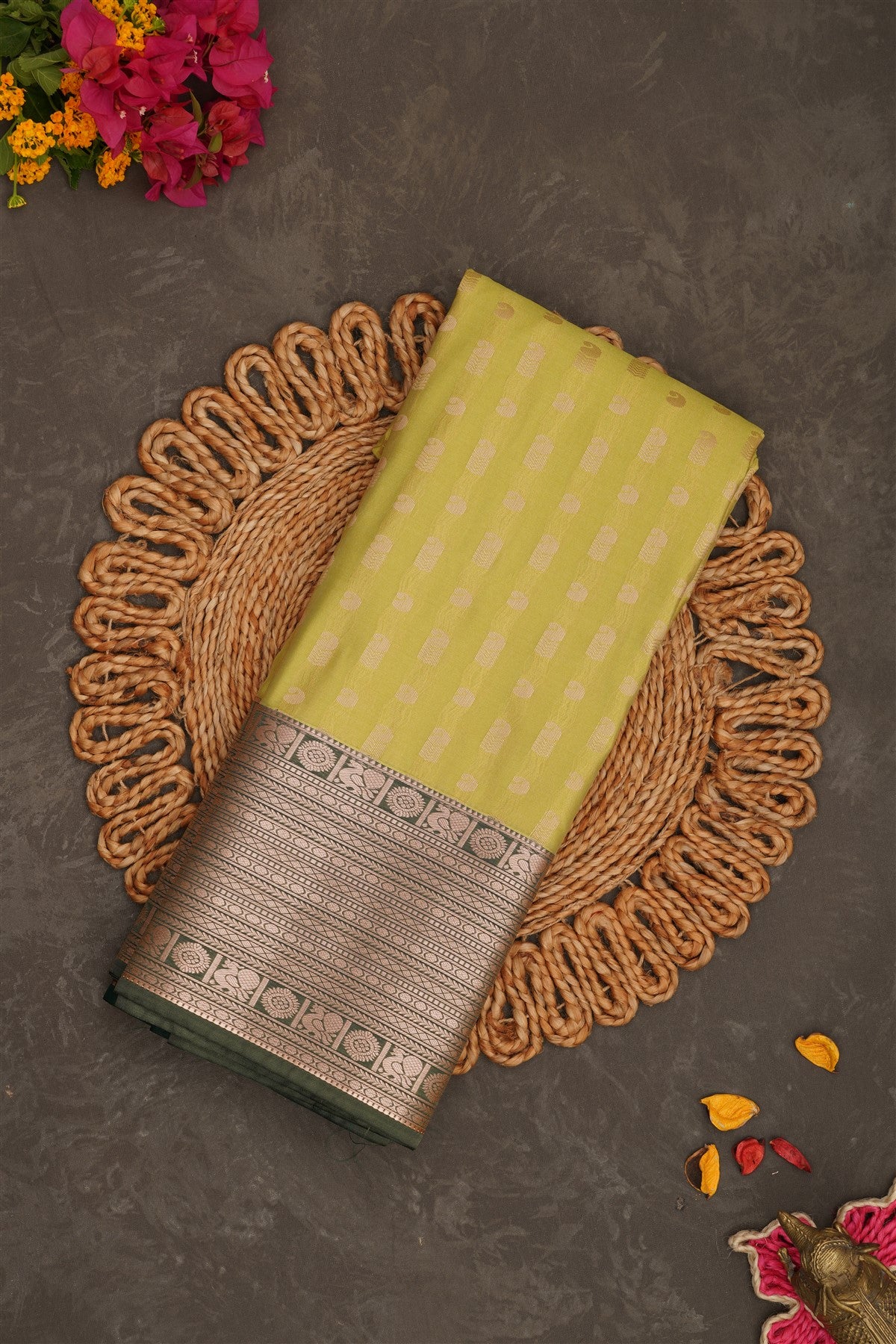 Semi Pattu Silk Light Pista Saree