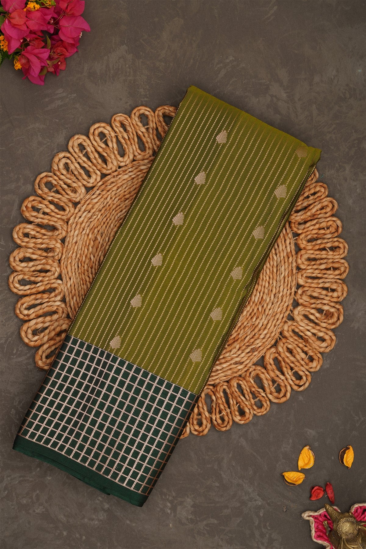 Semi Pattu Silk Light Green Saree