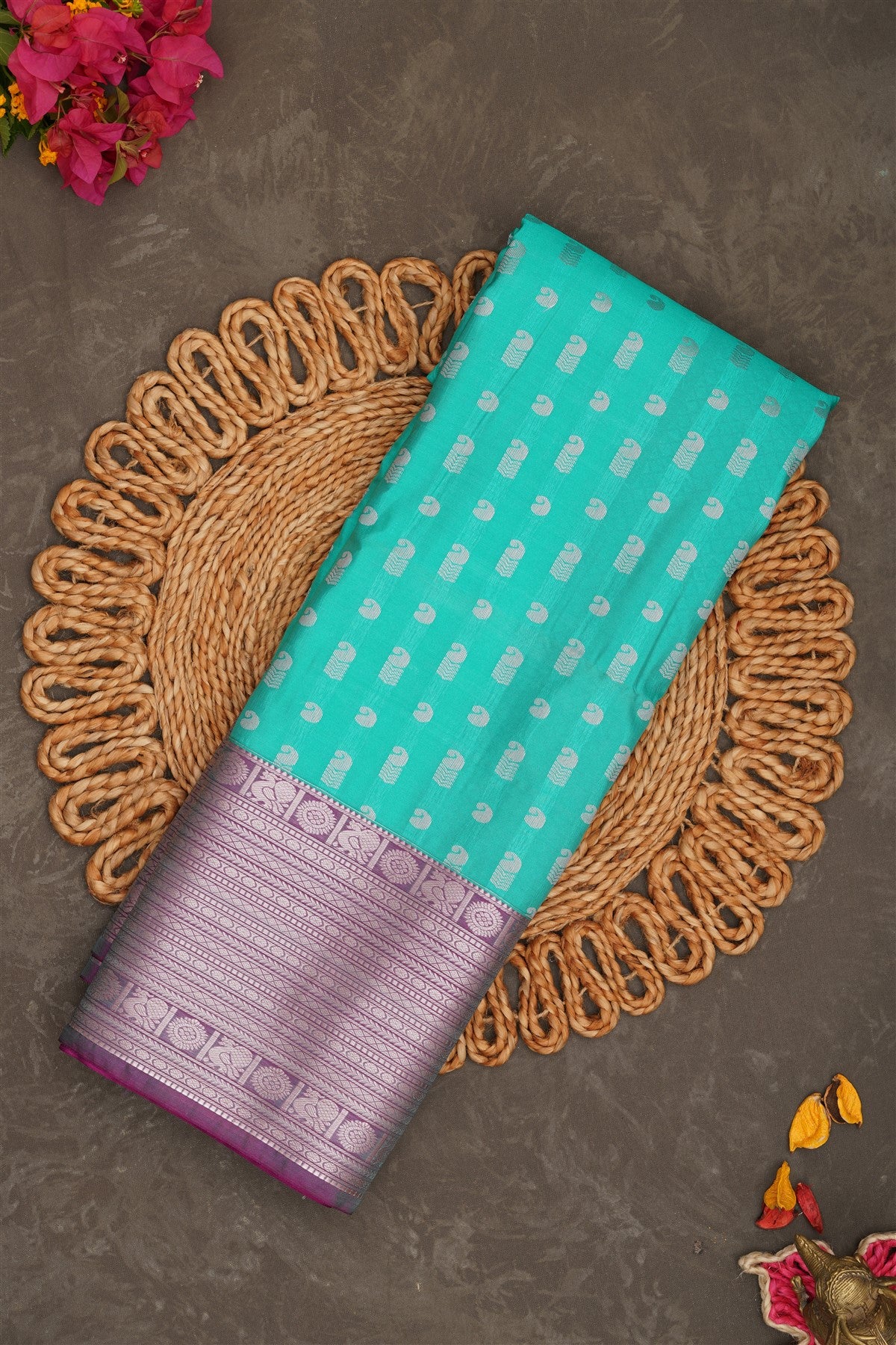 Semi Pattu Silk Sea Green Saree
