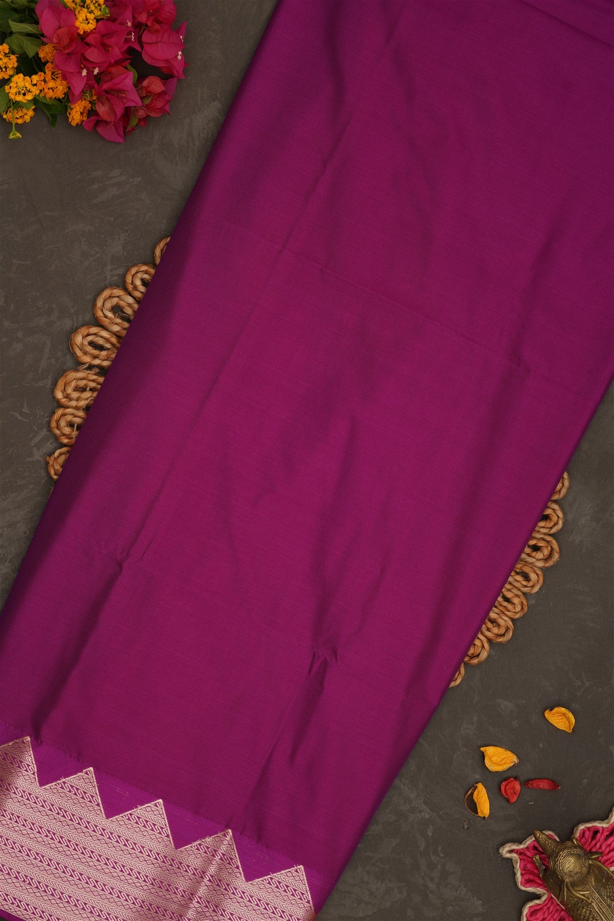 Semi Pattu Silk Yellow Saree