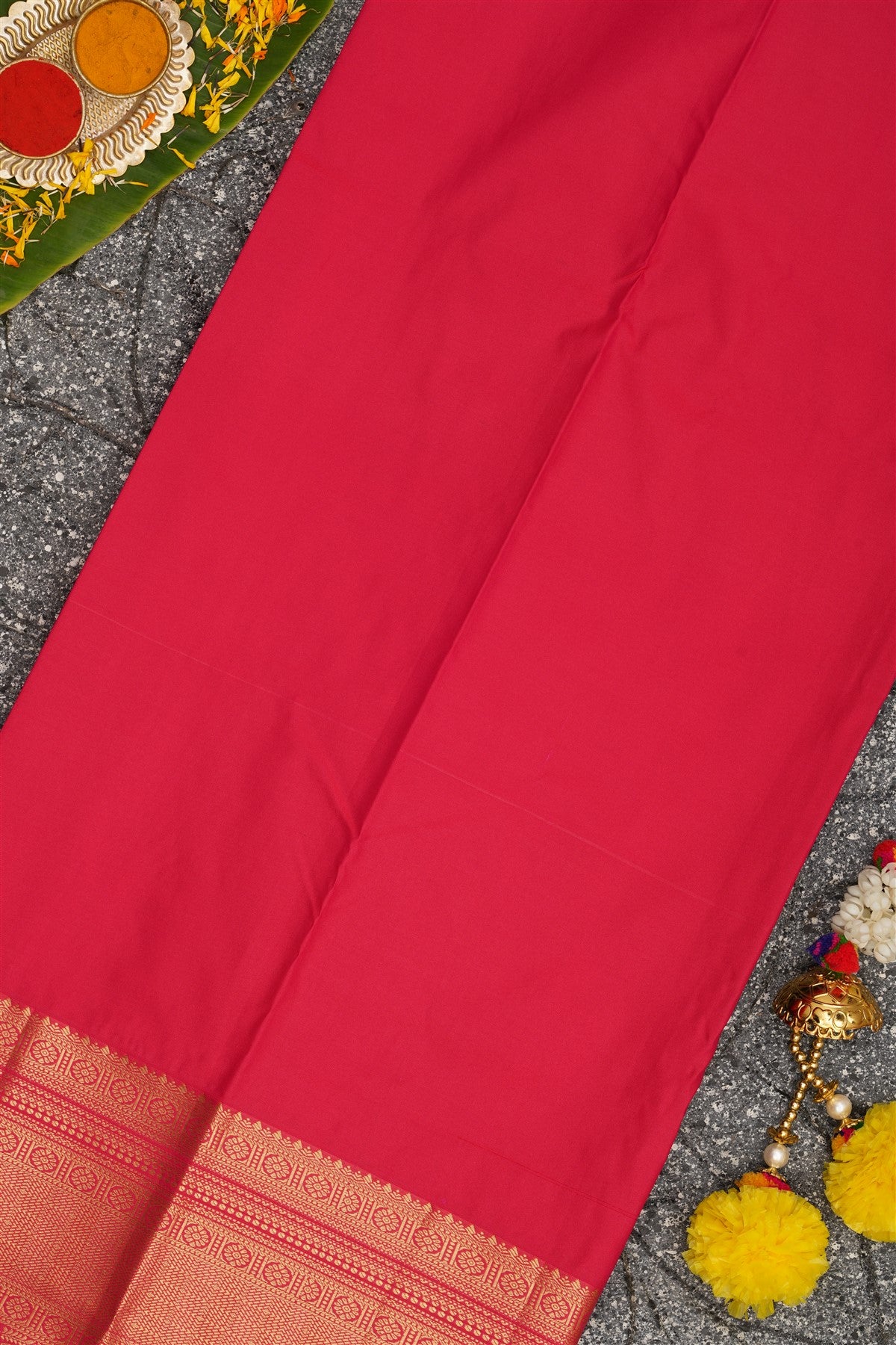 Semi Kanchipuram Silk Green Saree