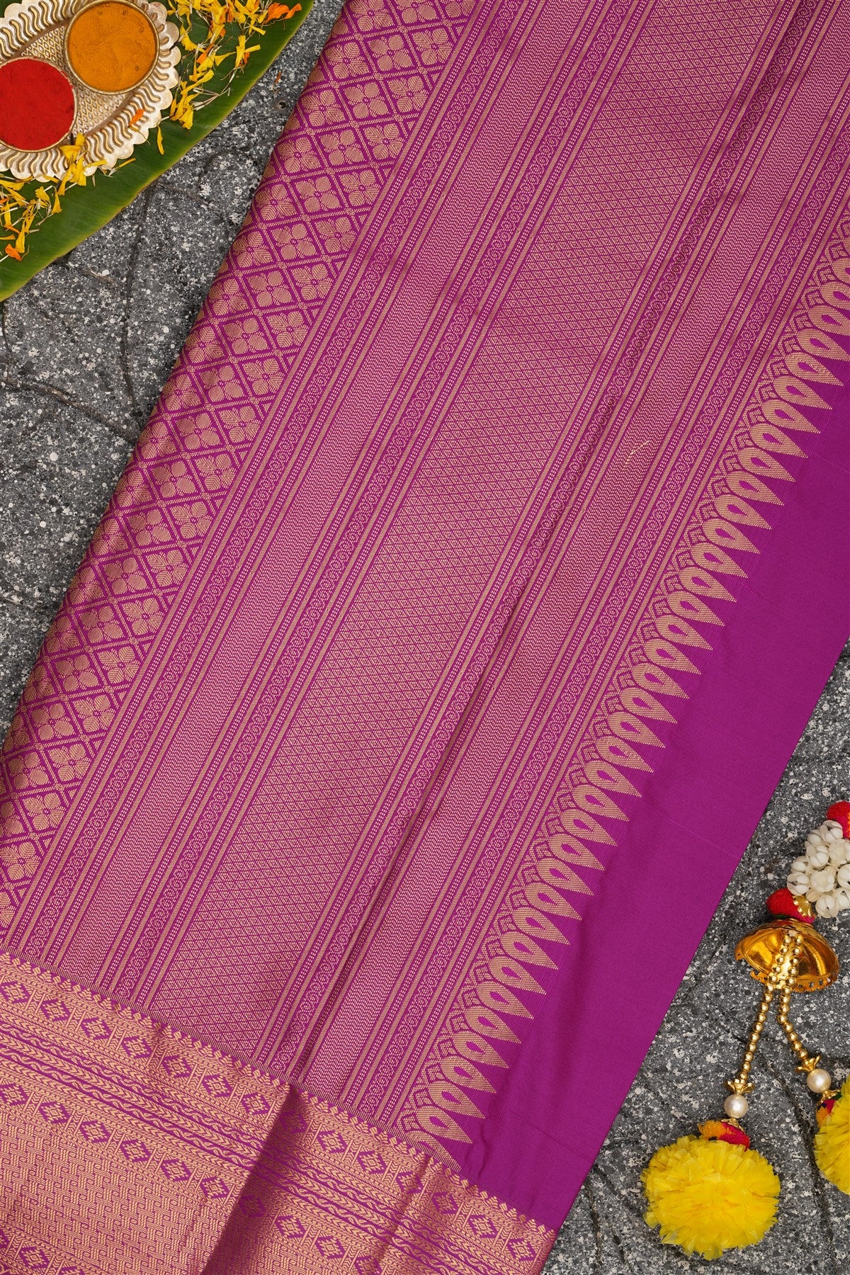 Semi Kanchipuram Silk Light Green Saree