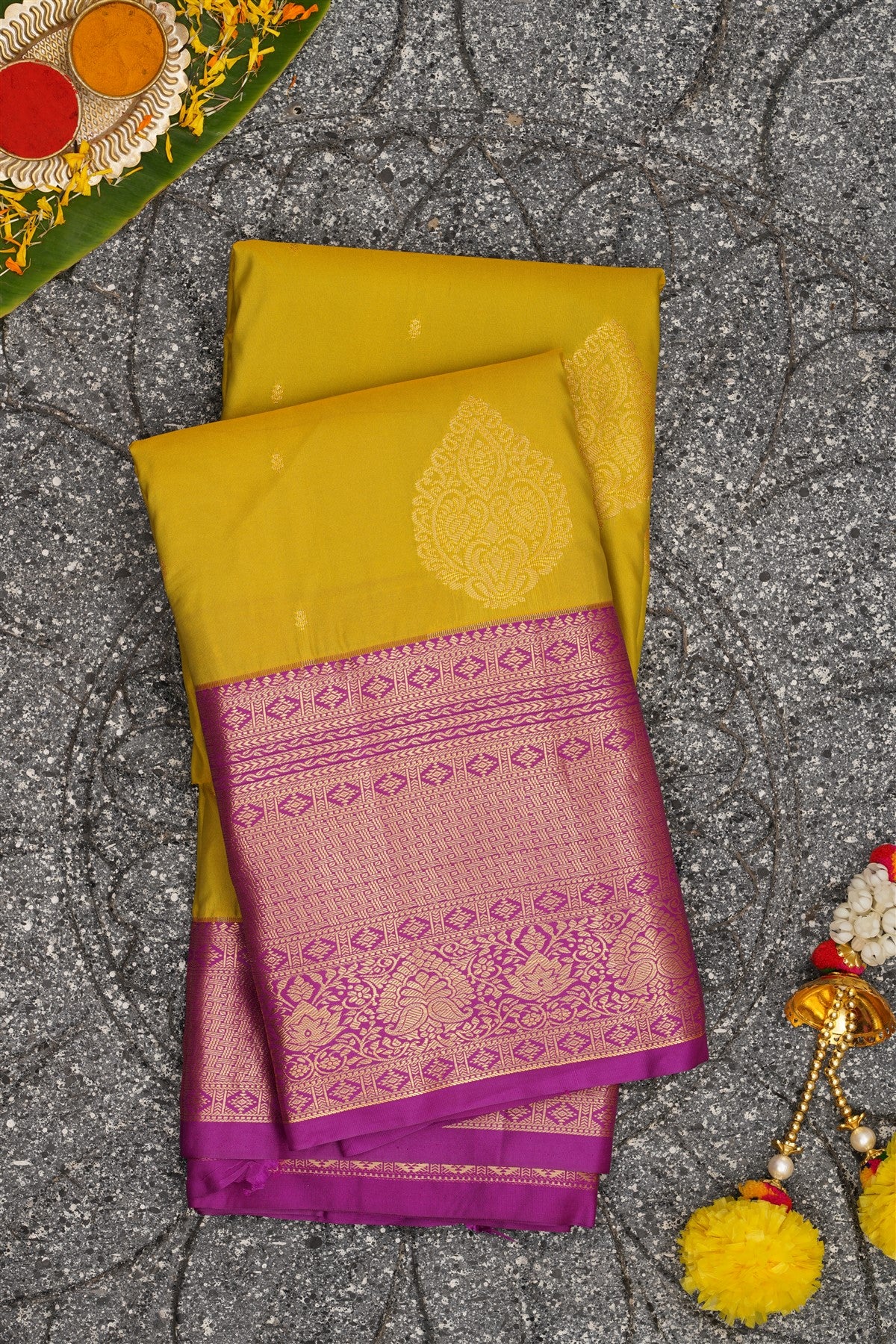 Semi Kanchipuram Silk Light Green Saree
