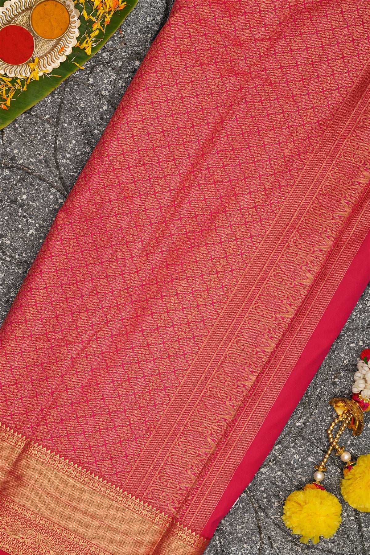Semi Kanchipuram Silk Sea Green Saree