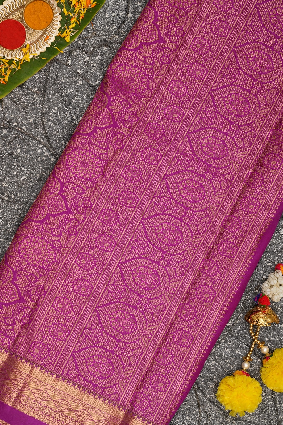 Semi Kanchipuram Silk Sea Green Saree