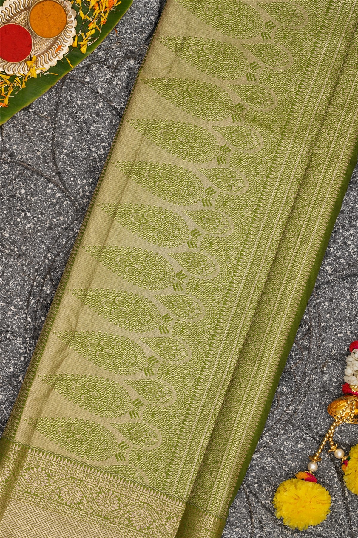 Semi Kanchipuram Silk Light Pink Saree