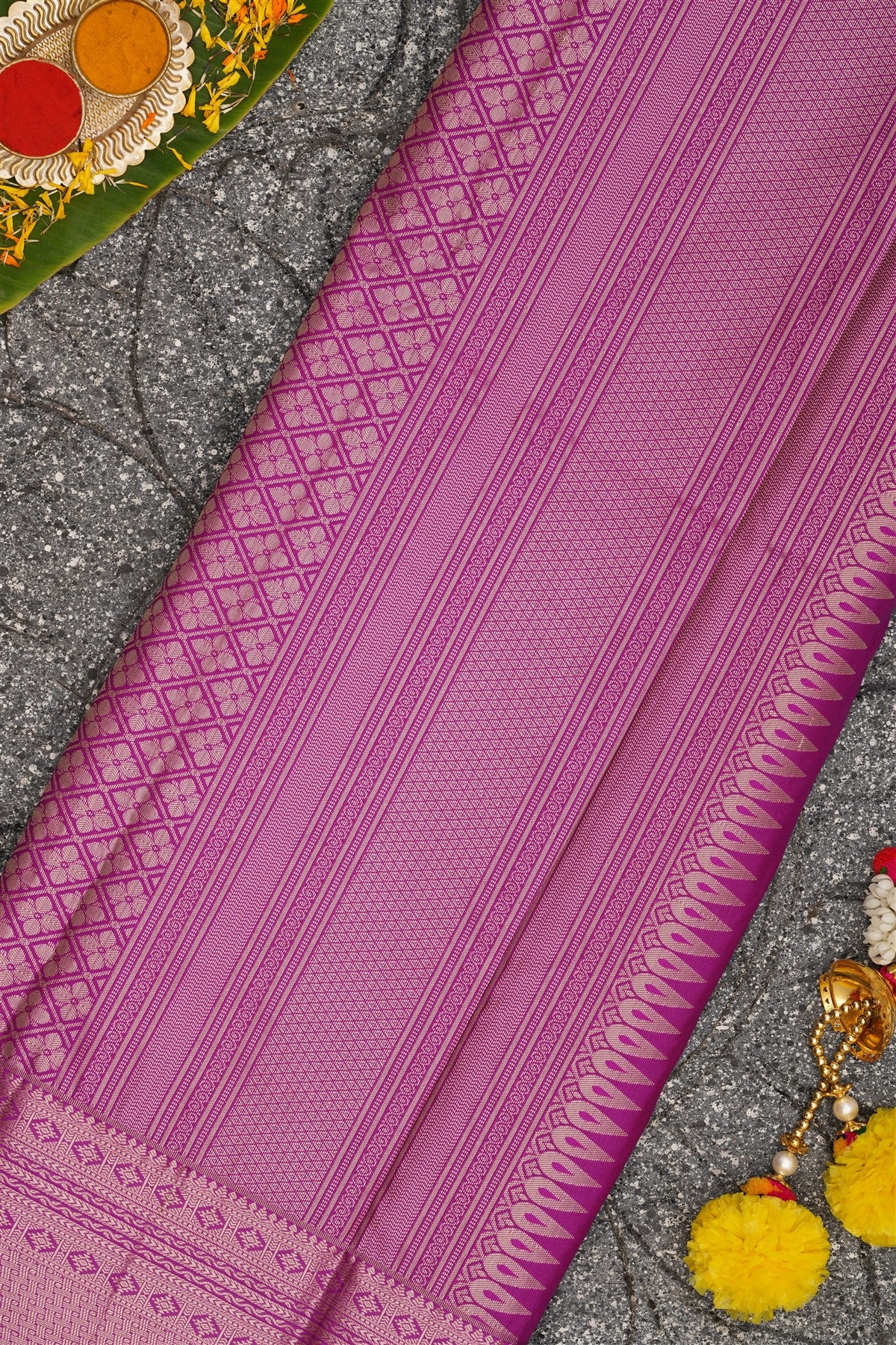 Semi Kanchipuram Silk Sea Green Saree