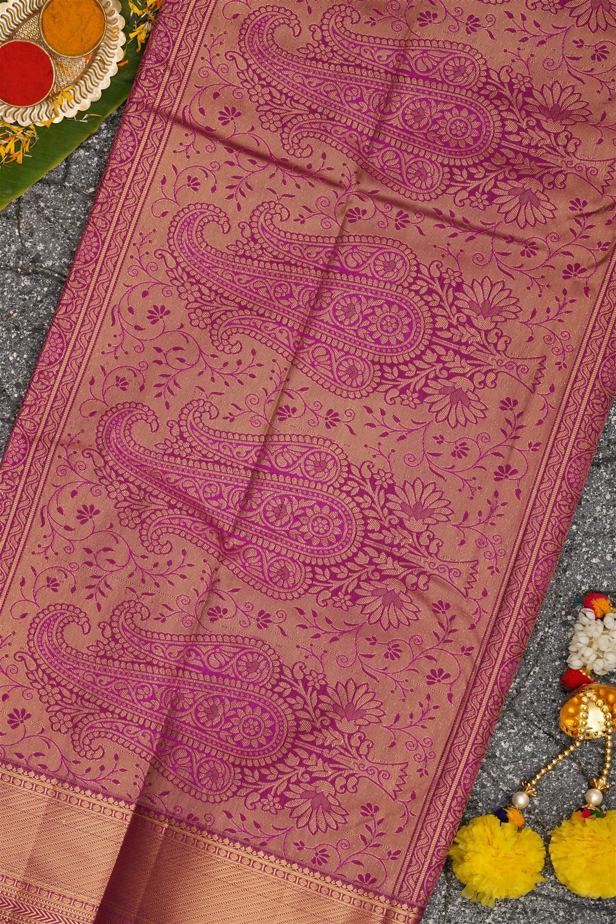 Semi Kanchipuram Silk Grey Saree