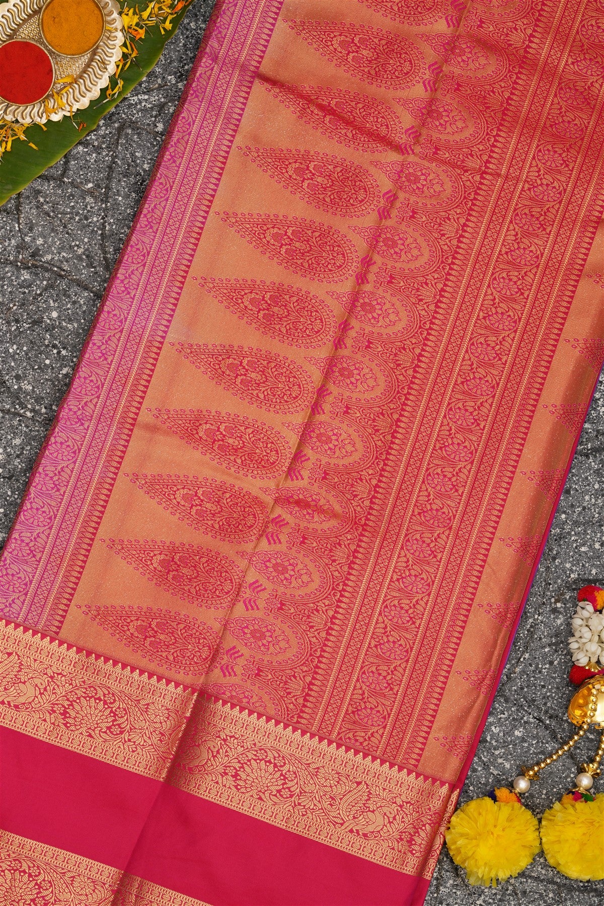 Semi Kanchipuram Silk Lavander Saree