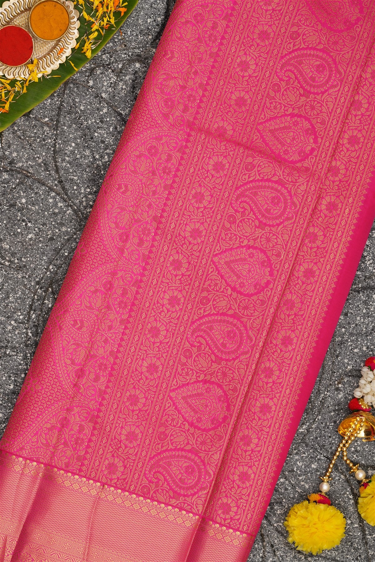 Semi Kanchipuram Silk Navy Blue Saree