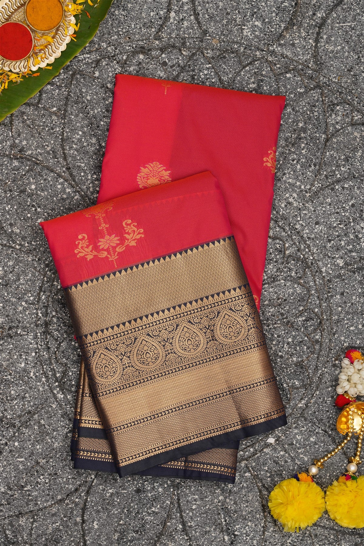 Semi Kanchipuram Silk Pink Saree