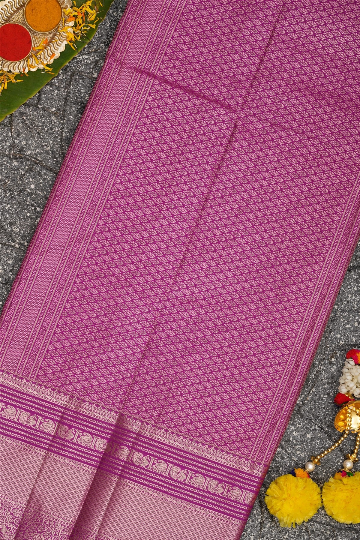 Semi Kanchipuram Silk Sea Green Saree