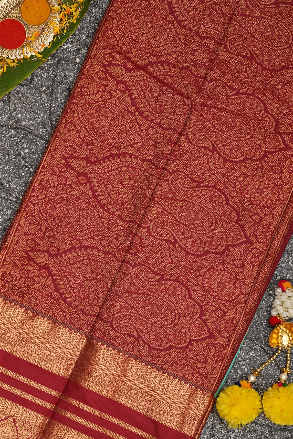 Semi Kanchipuram Silk Sea Green Saree