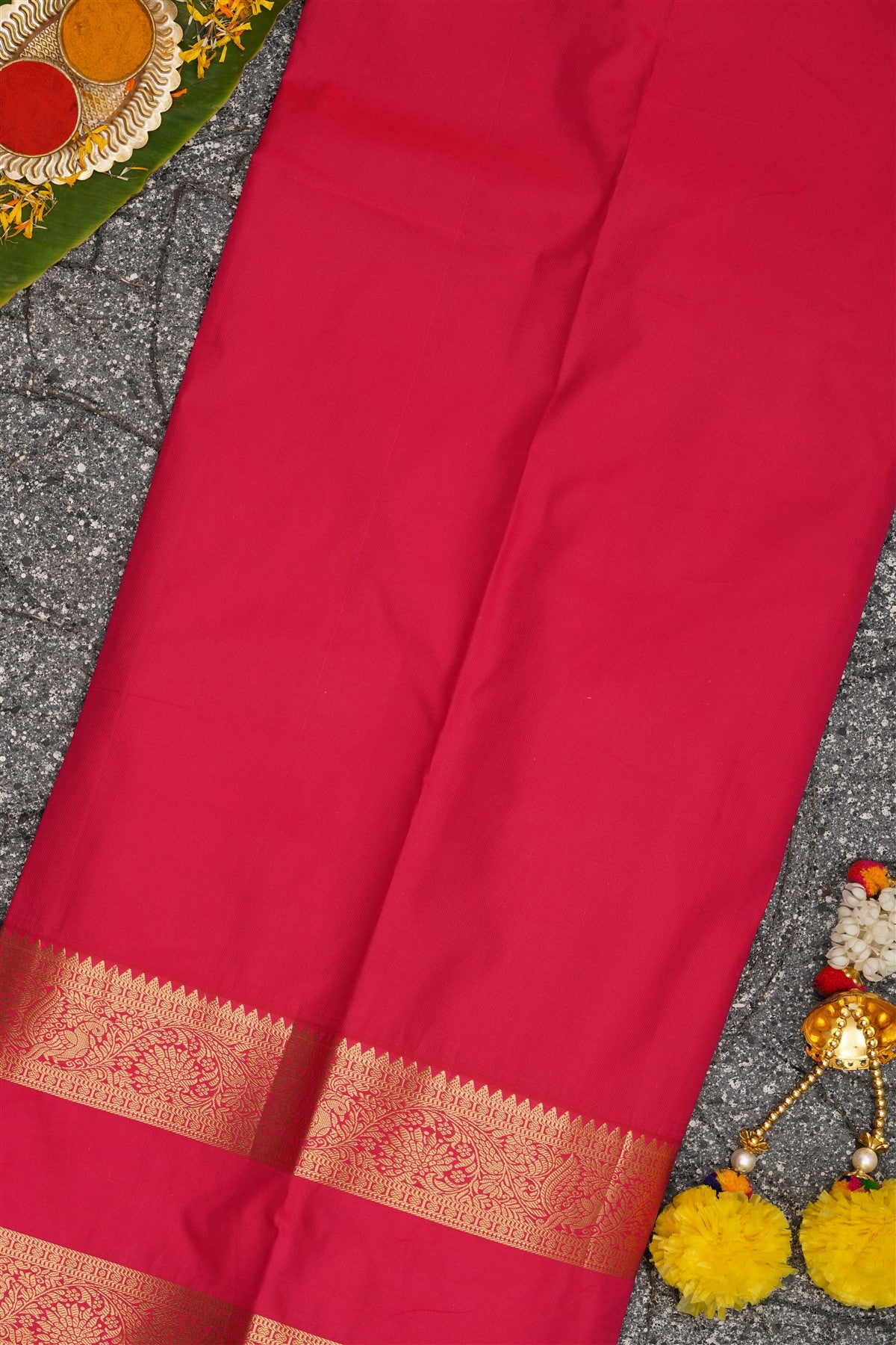Semi Kanchipuram Silk Black Saree
